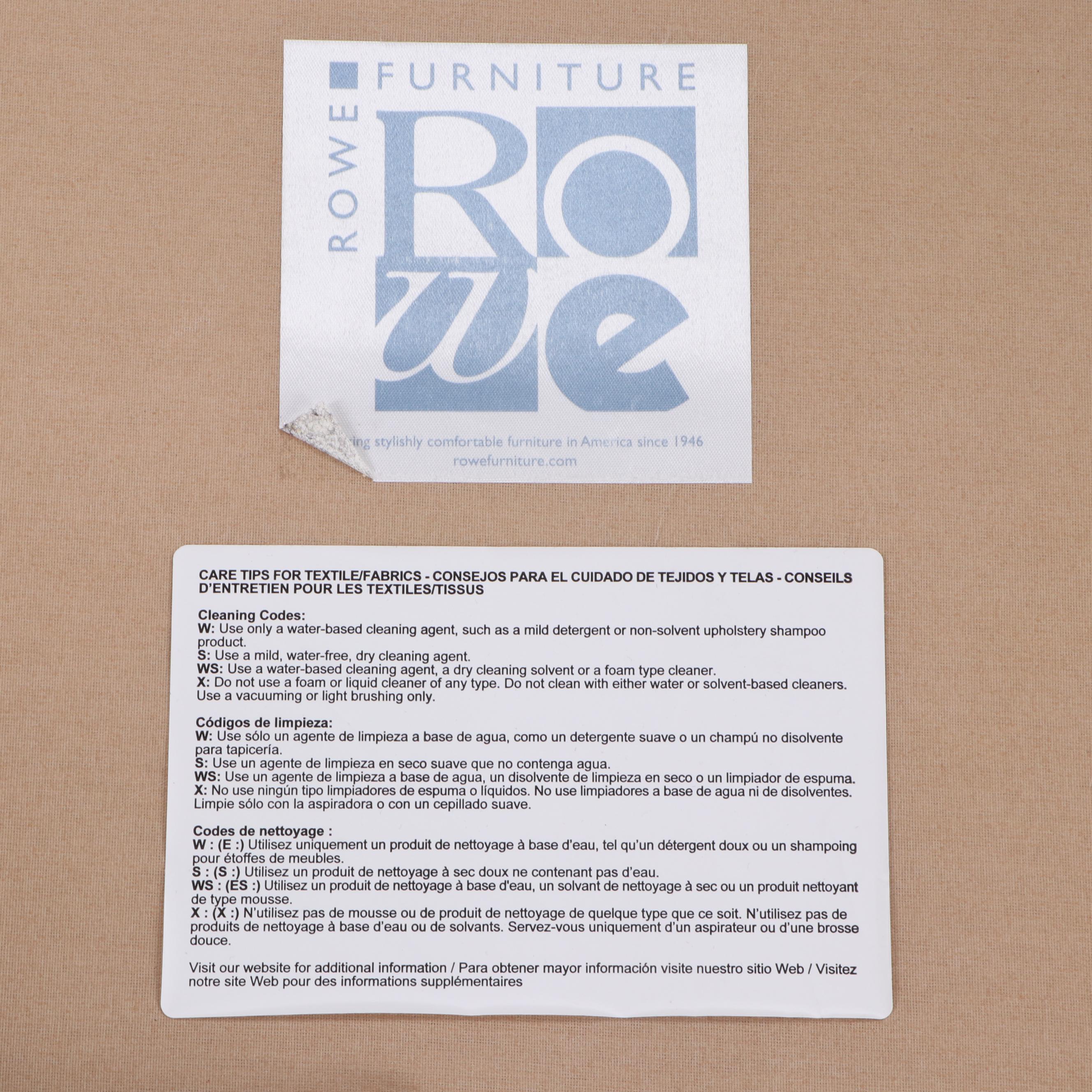 Contemporary Rowe Furniture Wedge Upholstered Sectional Sofa in Espresso