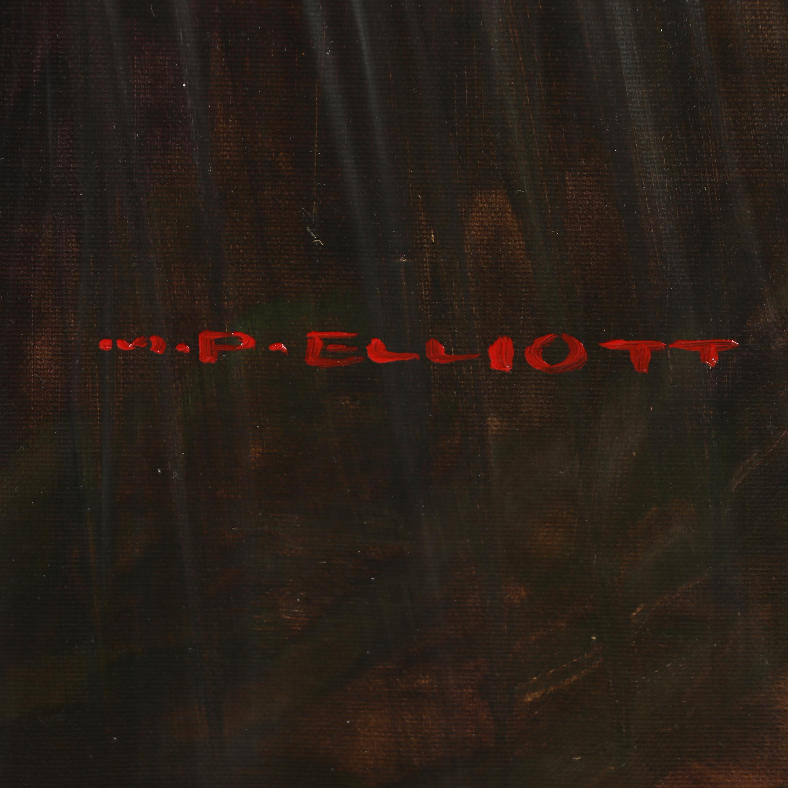 M. P. Elliot White Egret Oil Painting