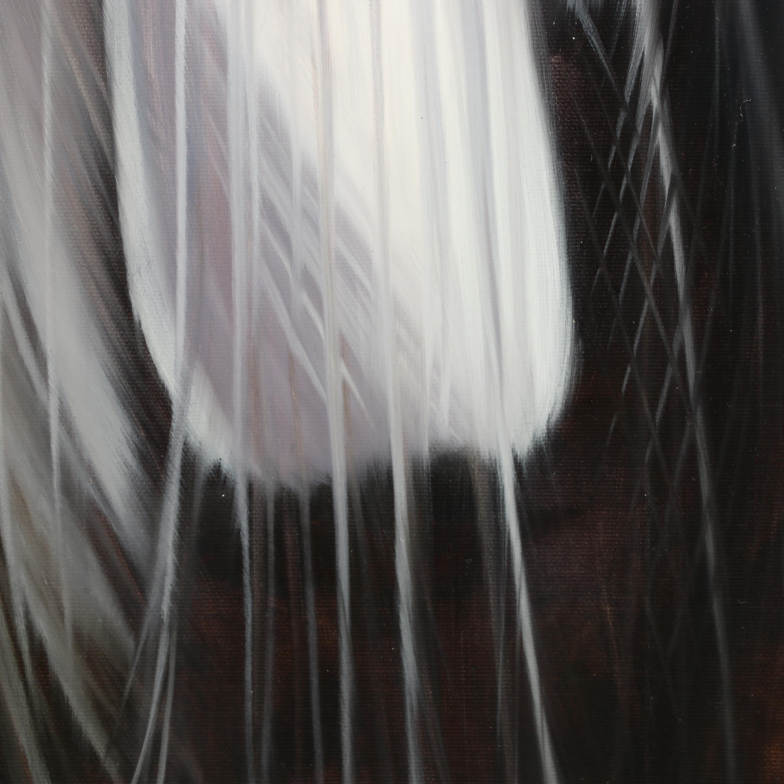 M. P. Elliot White Egret Oil Painting