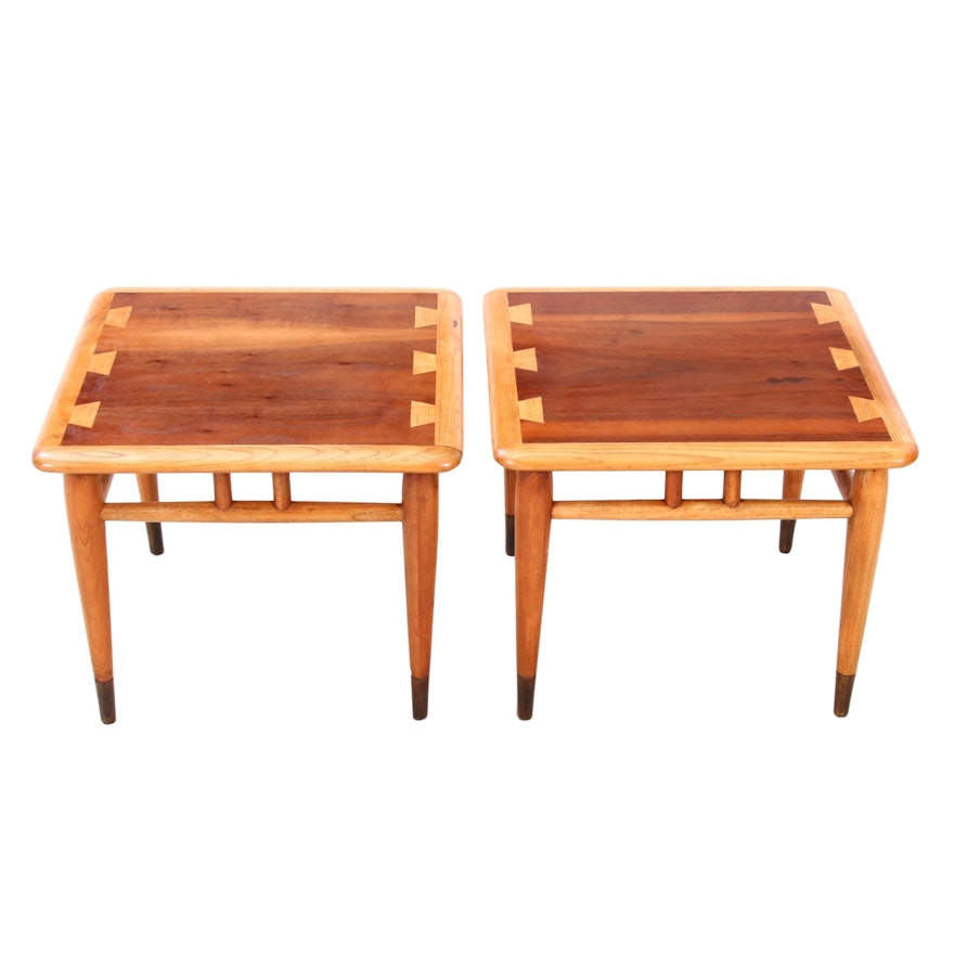 Pair of Lane "Acclaim" Walnut and Ash End Tables, 1960s