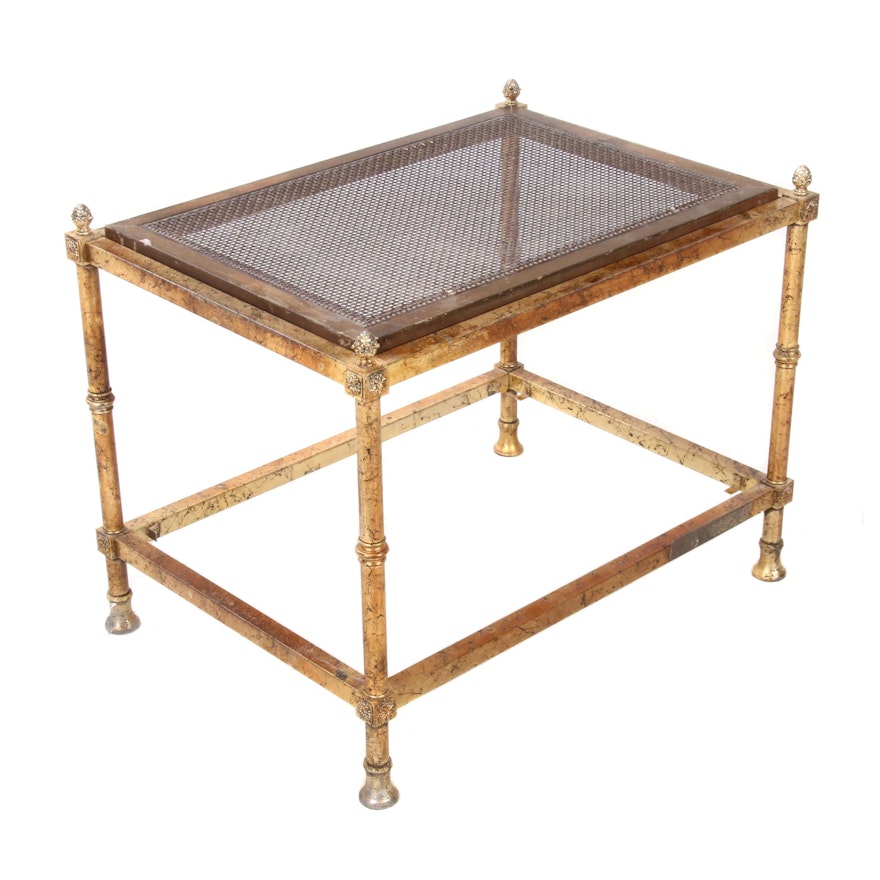 Neoclassical Style Brass End Table, Circa 1960s