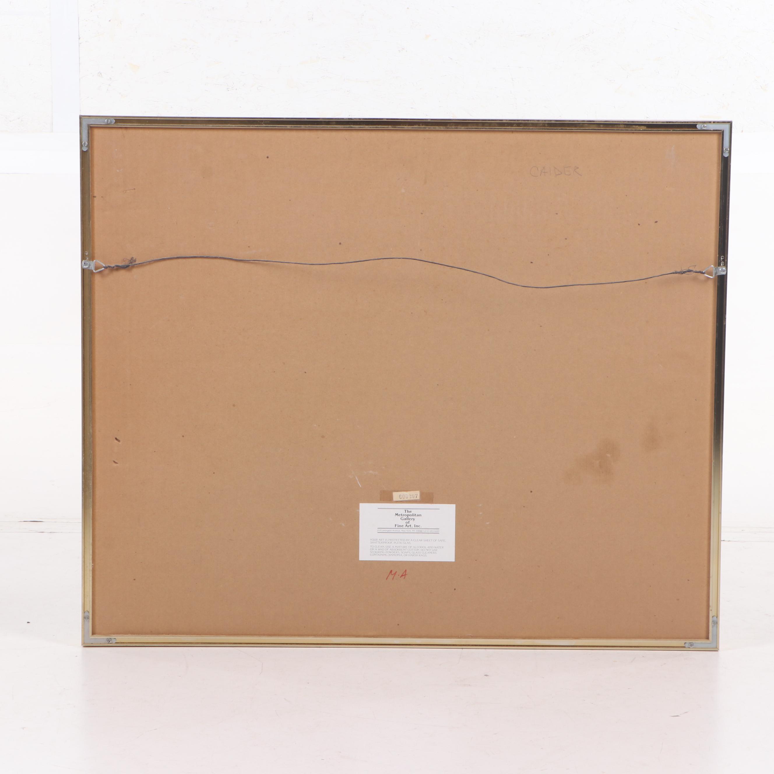 Alexander Calder Color Lithograph "Sunburst" from "Flying Colors Collection"