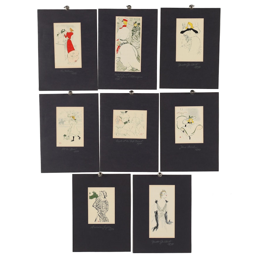 Late 20th Century Serigraphs Portfolio after Henri De Toulouse-Lautrec