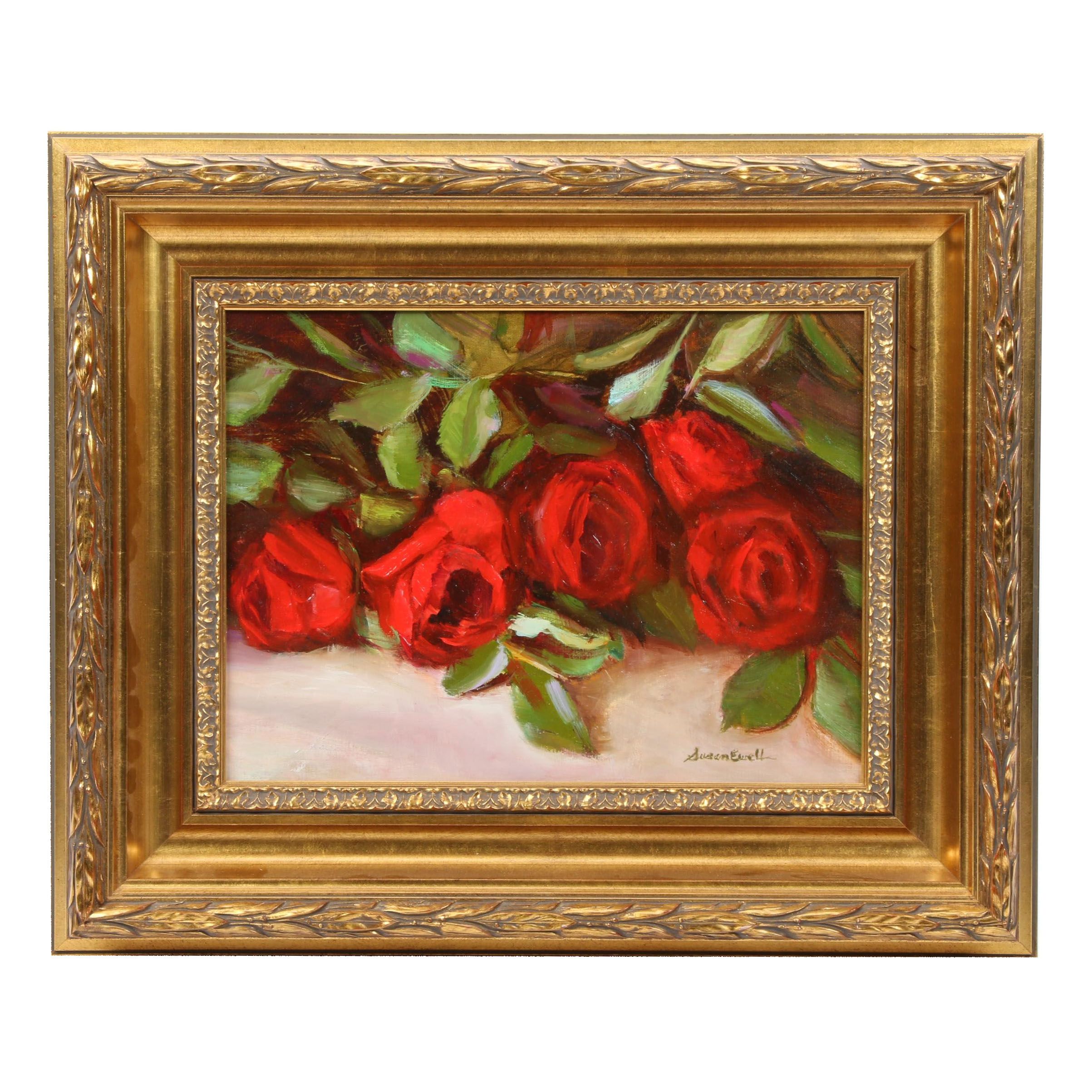 Susan Ewell Floral Still Life Oil Painting