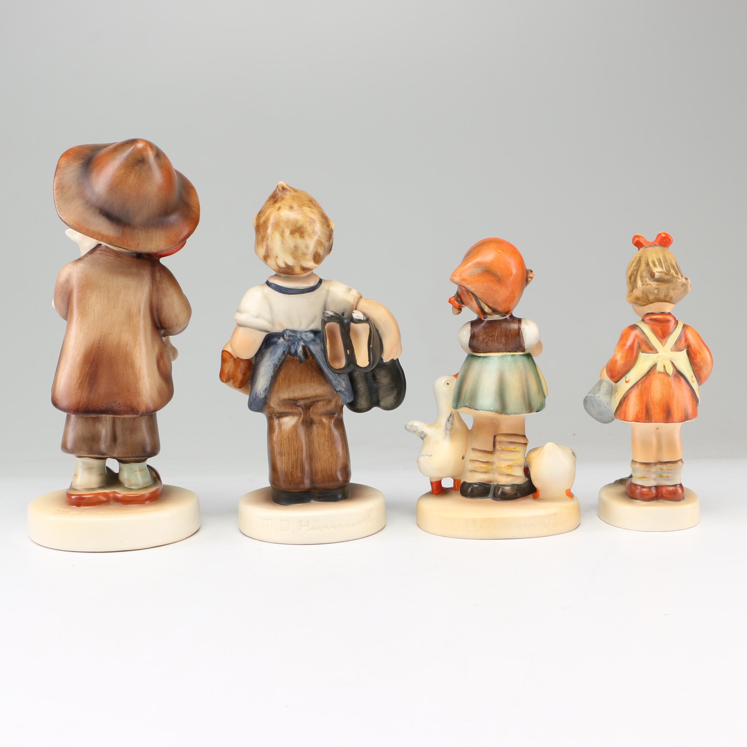 Goebel Hummel Porcelain Figurines Including "Apple Tree Girl" and "Lost Sheep"