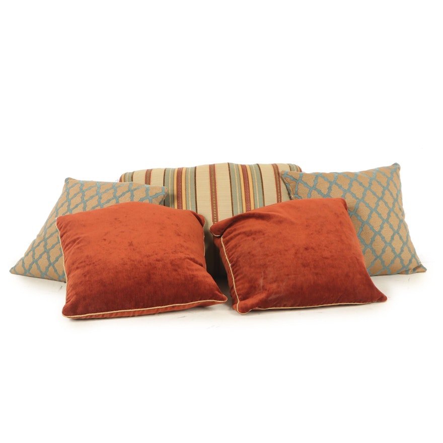 Decorative Down Feather Throw Pillows, Contemporary