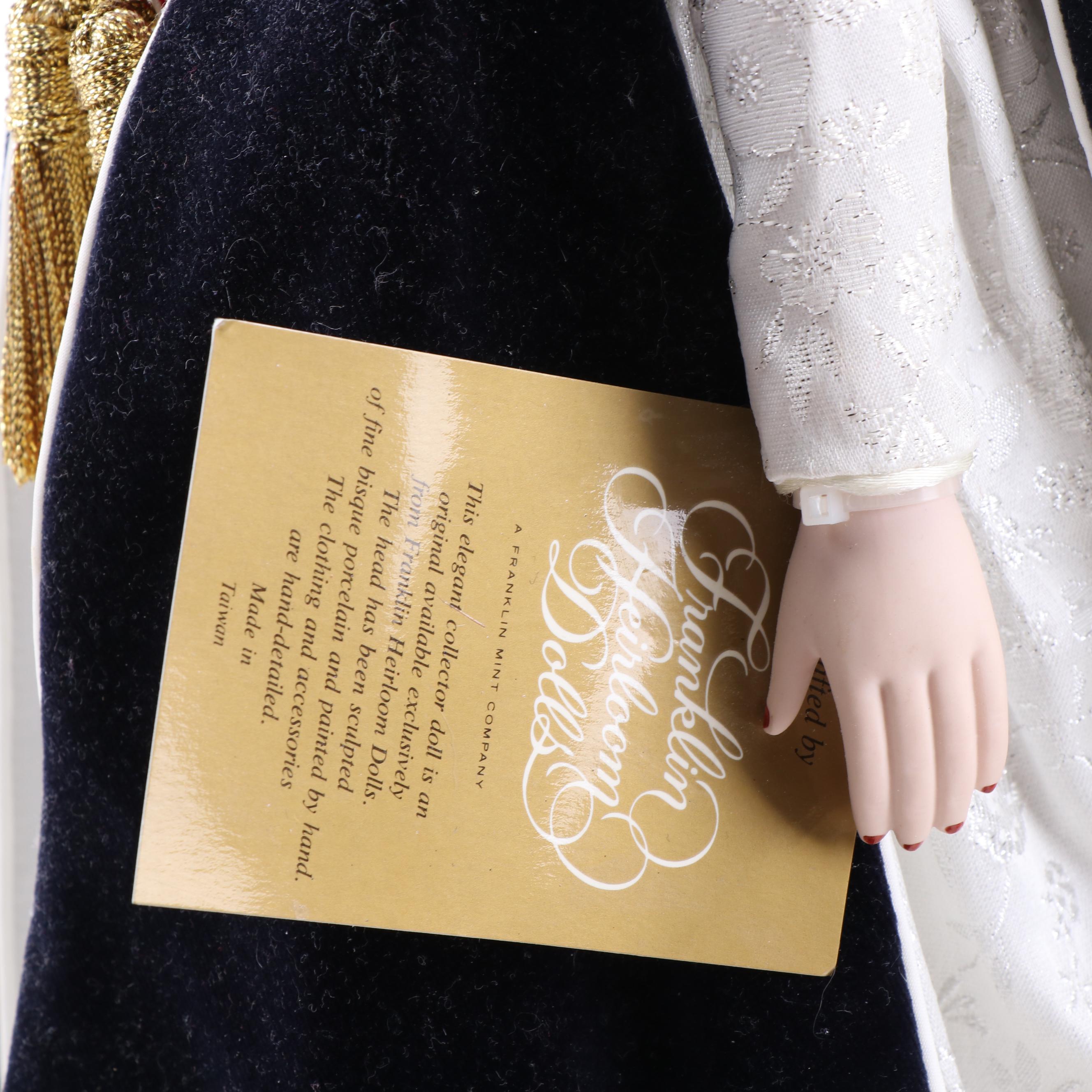 Franklin Heirloom "Queen Elizabeth II" Bisque Porcelain Doll, 1984