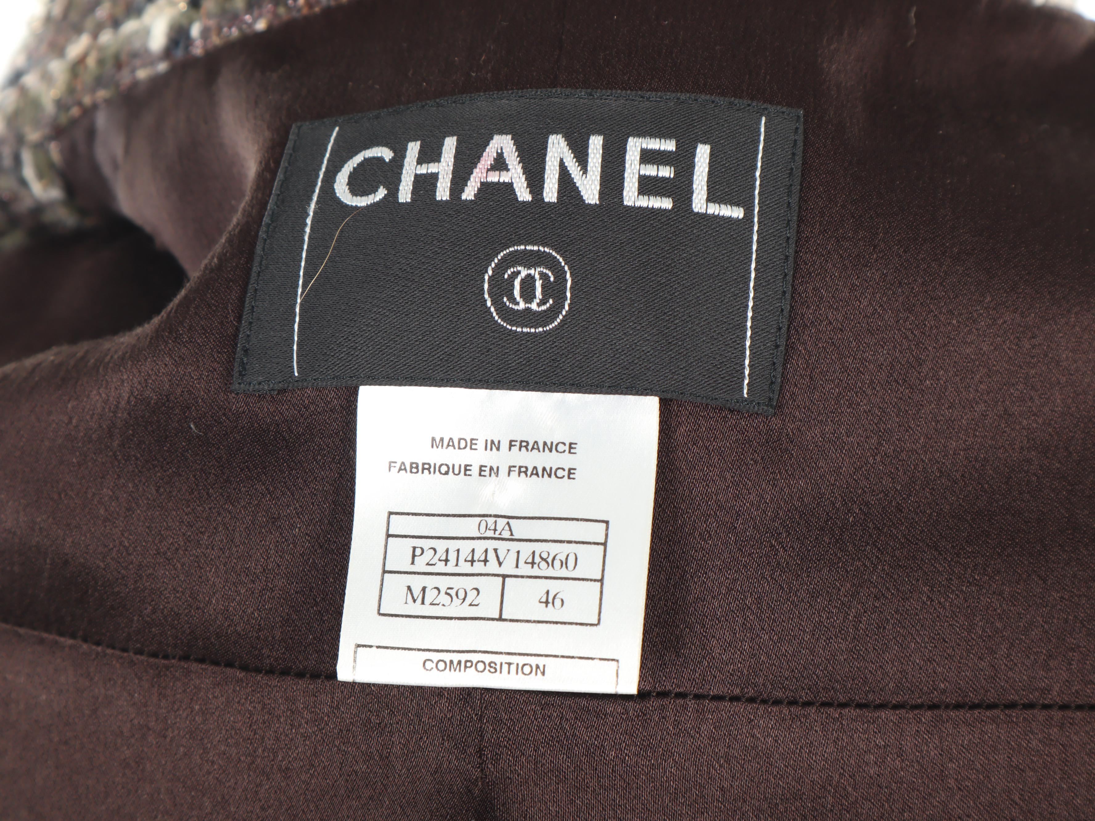 Chanel Raw Edge Tweed Double-Breasted Coat Embellished with Sequins