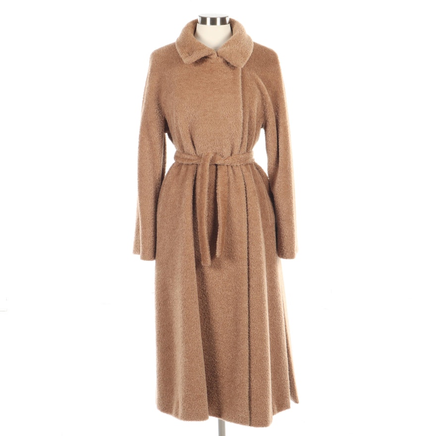 Max Mara Alpaca Coat with Tie Belt