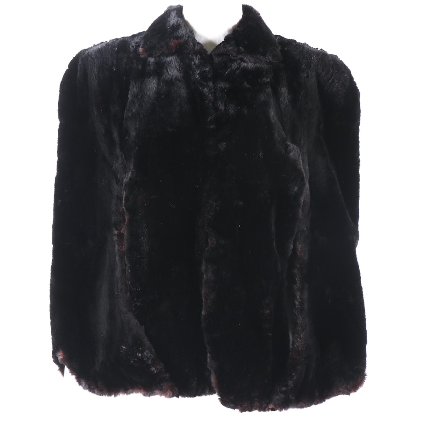 Dyed Sheared Beaver Fur Capelet from Miller & Rhoads