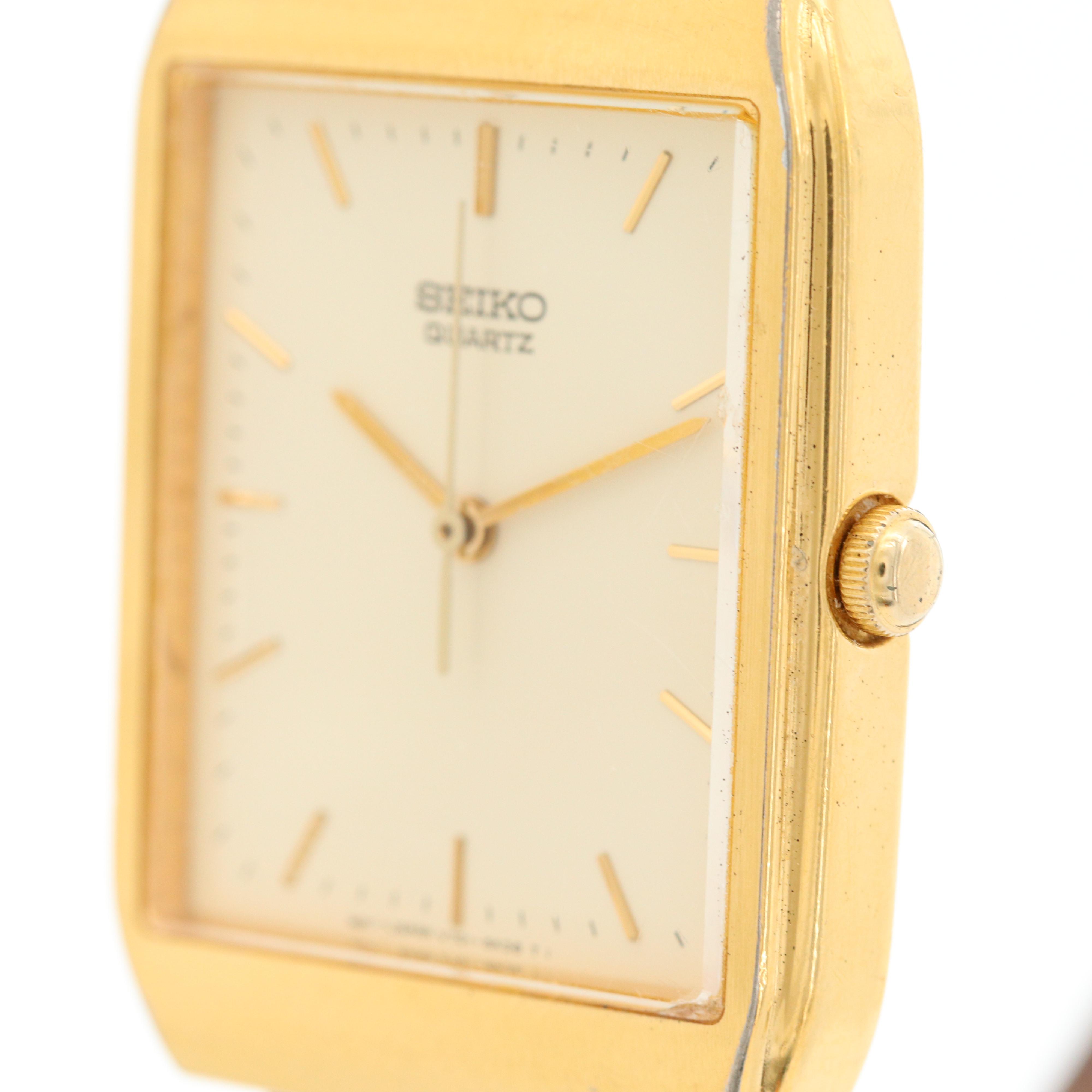 Seiko V701-5KO9 Gold Tone Quartz Watch