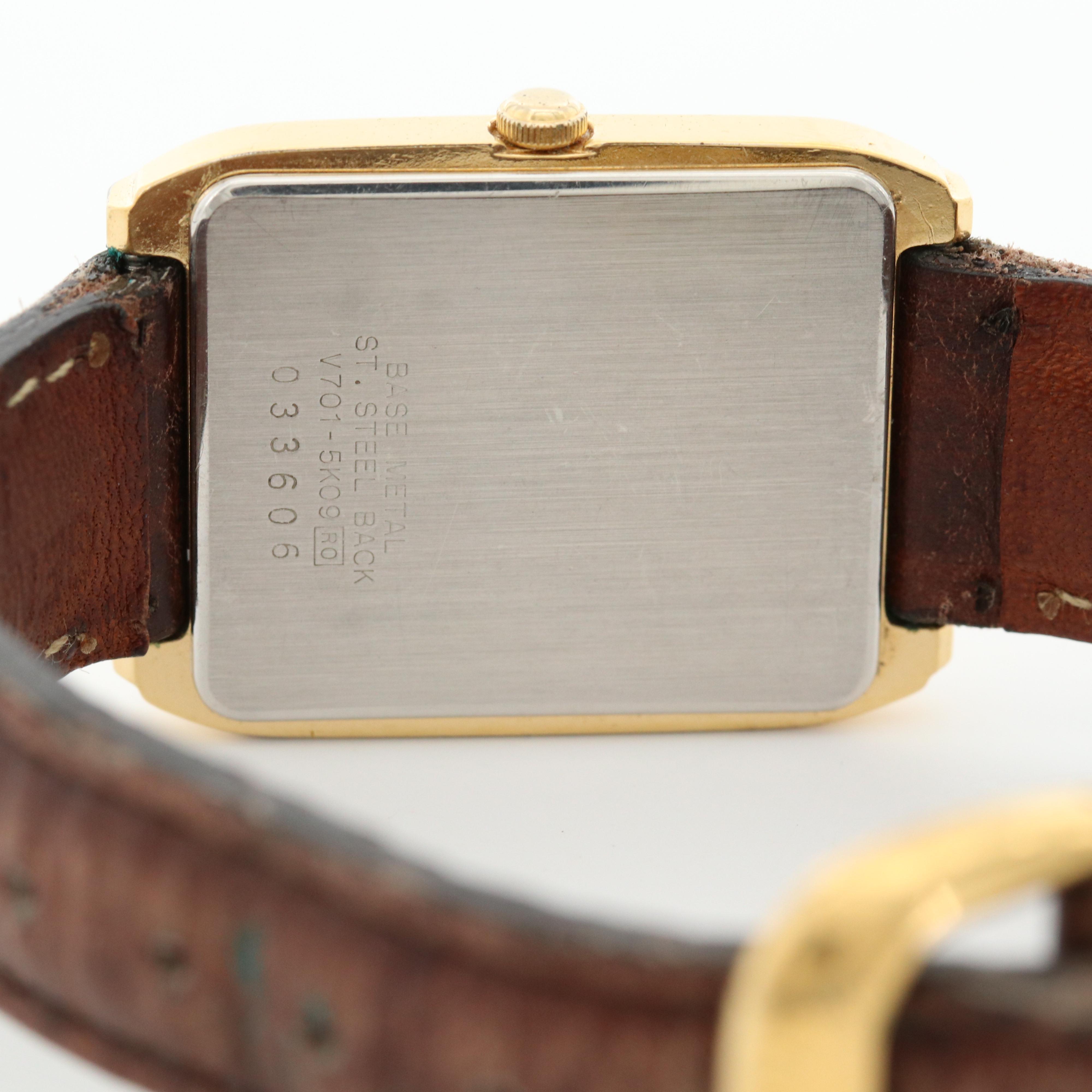 Seiko V701-5KO9 Gold Tone Quartz Watch