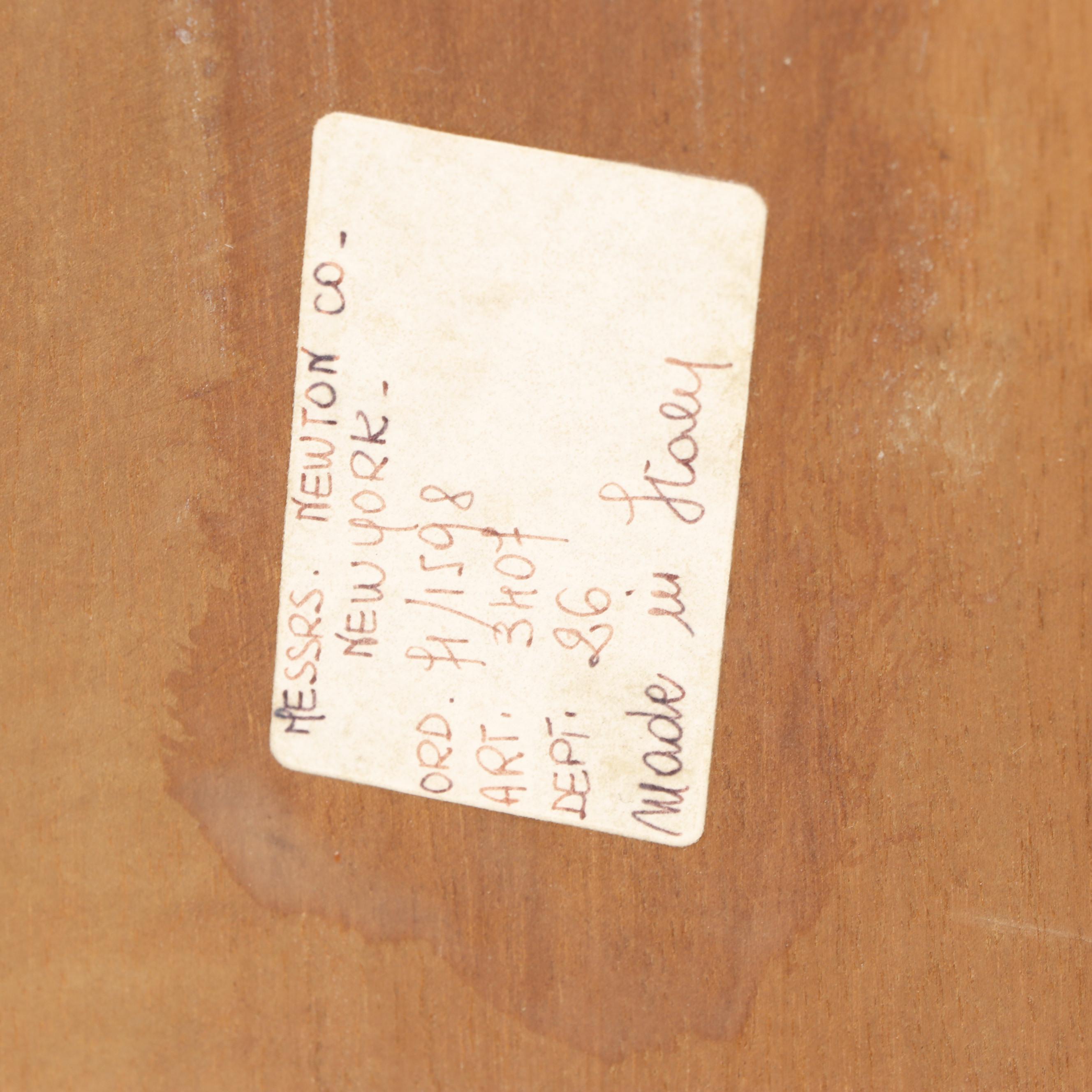 Newton Co Italian Burl Veneered Coffee Table After Milo Baughman