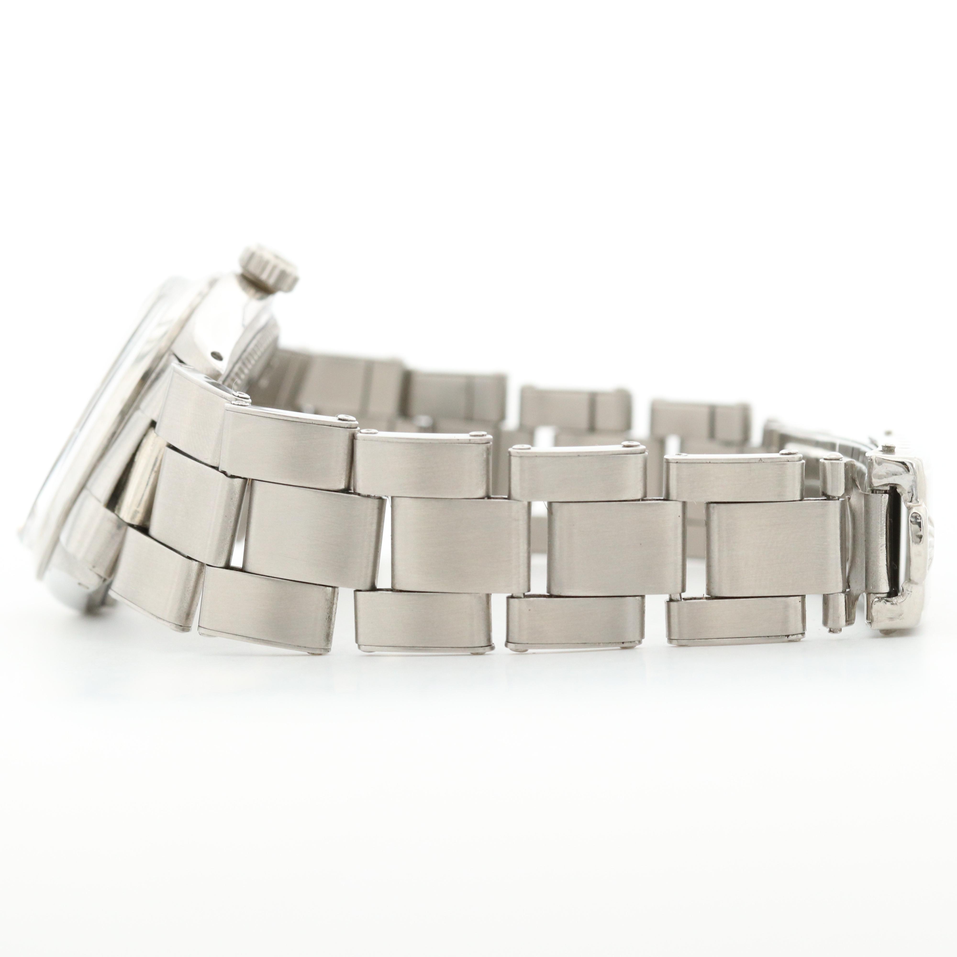 Vintage Rolex Oysterdate Midsize Stainless Steel Stem Wind Watch, 1967