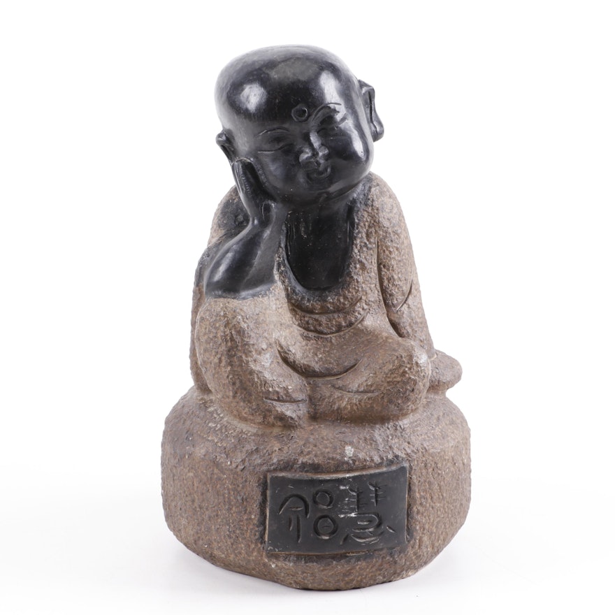 Chinese Carved Stone Buddha Sculpture