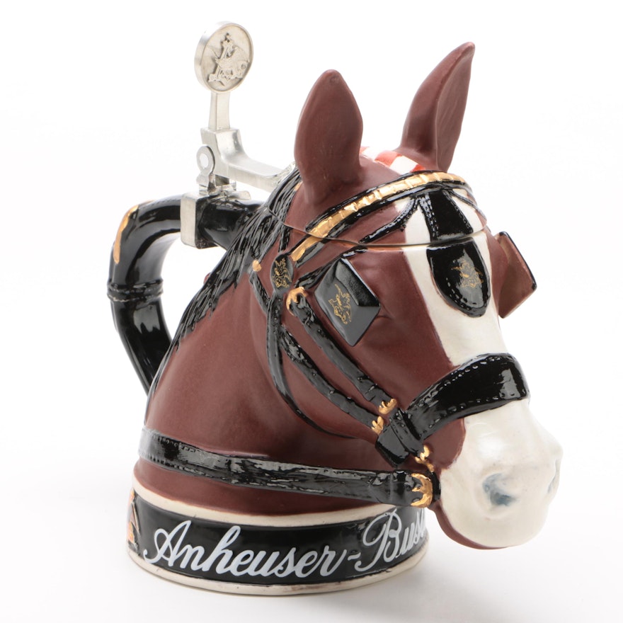 Anheuser-Busch "Clydesdale Parade Dress" Character Beer Stein, 2004