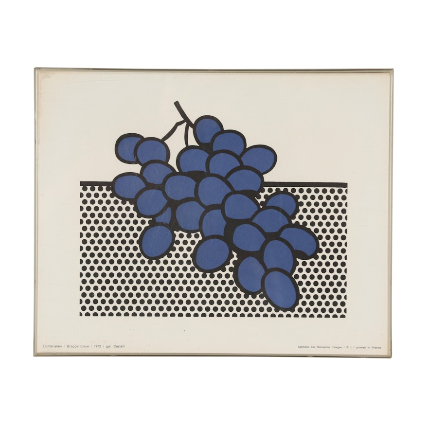 Serigraph after Roy Lichtenstein "Grappe Bleue"