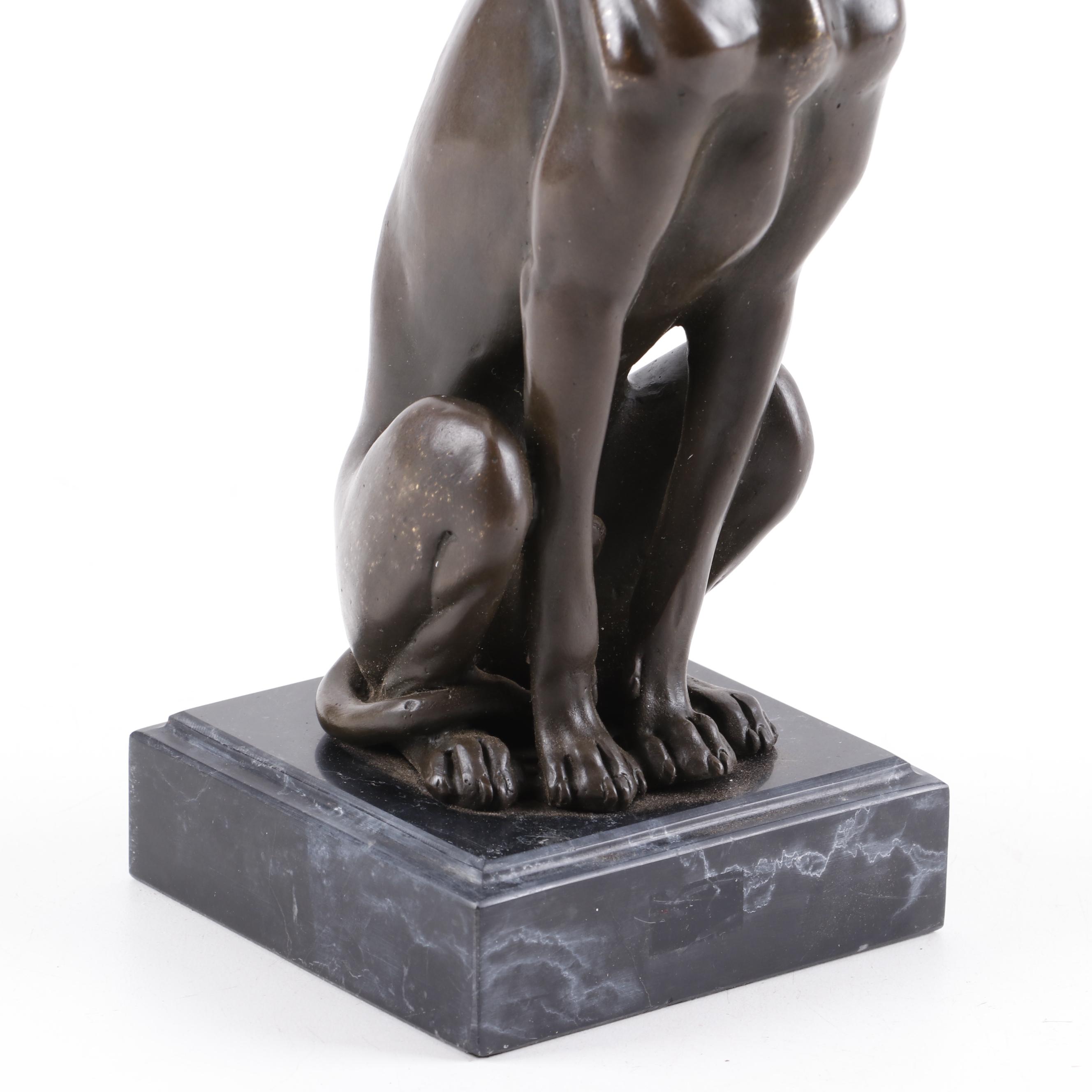 Cold Cast Bronze Dog Sculpture after Antoine-Louis Barye