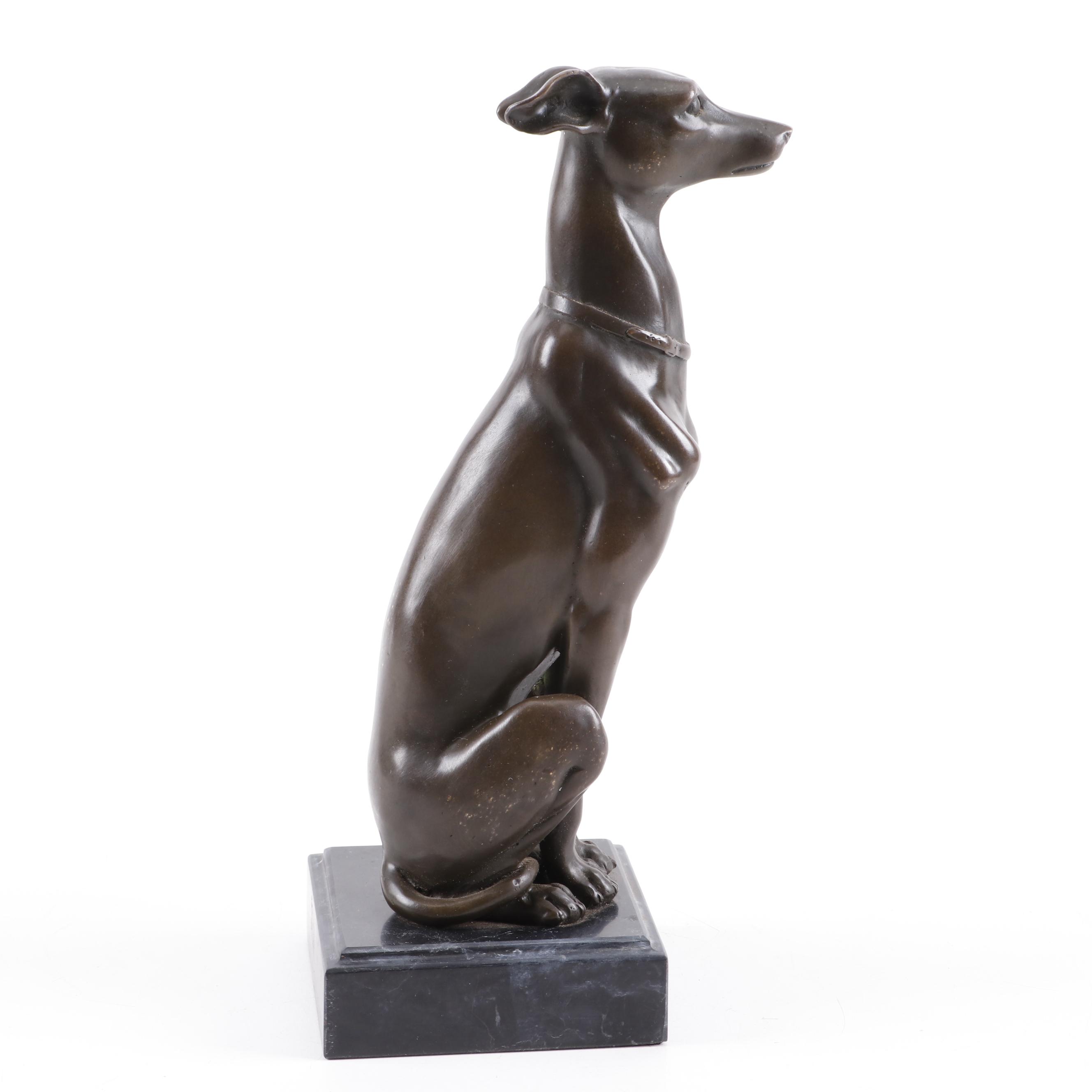 Cold Cast Bronze Dog Sculpture after Antoine-Louis Barye