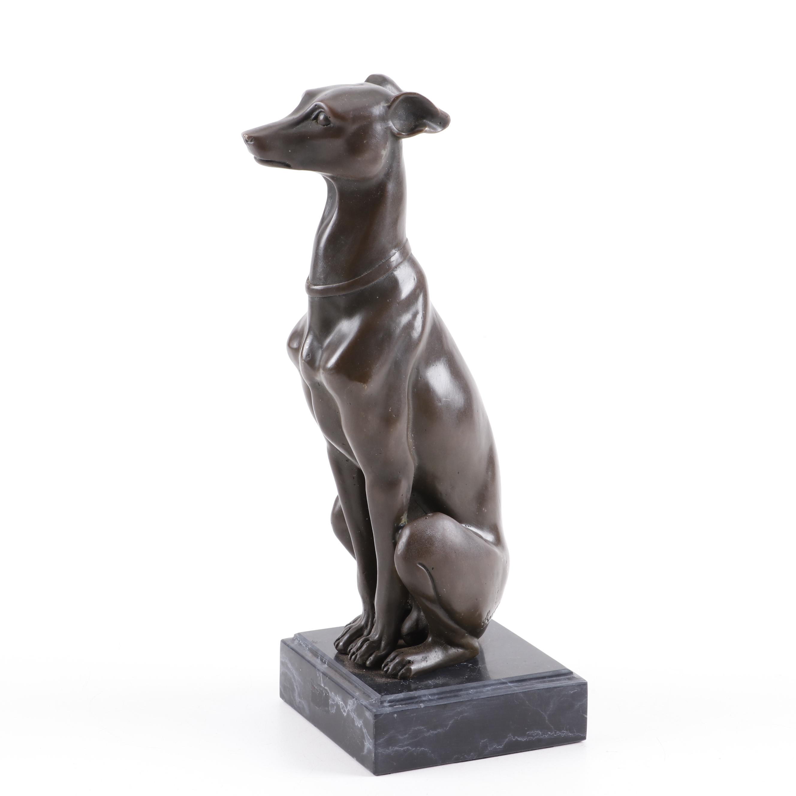 Cold Cast Bronze Dog Sculpture after Antoine-Louis Barye