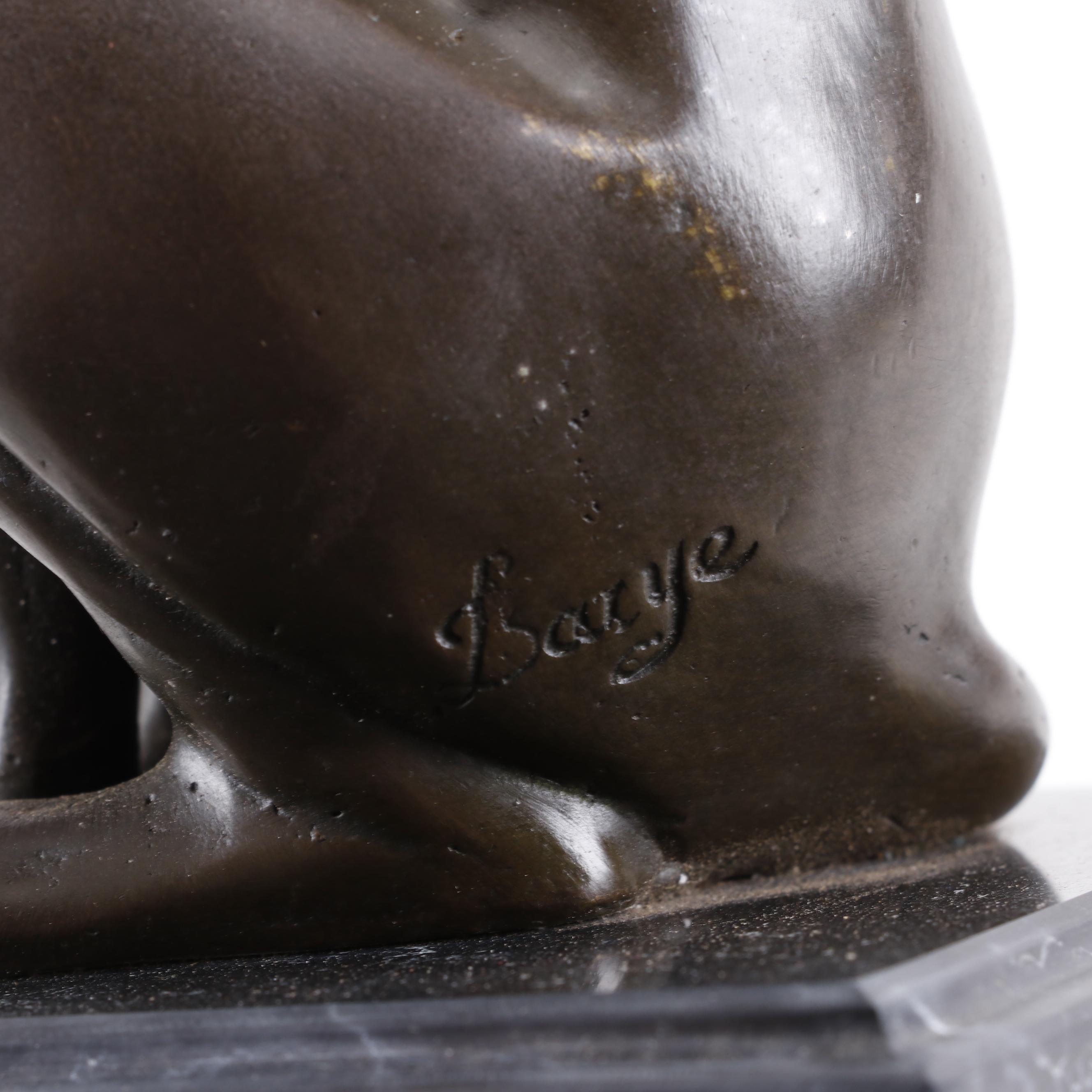 Cold Cast Bronze Dog Sculpture after Antoine-Louis Barye