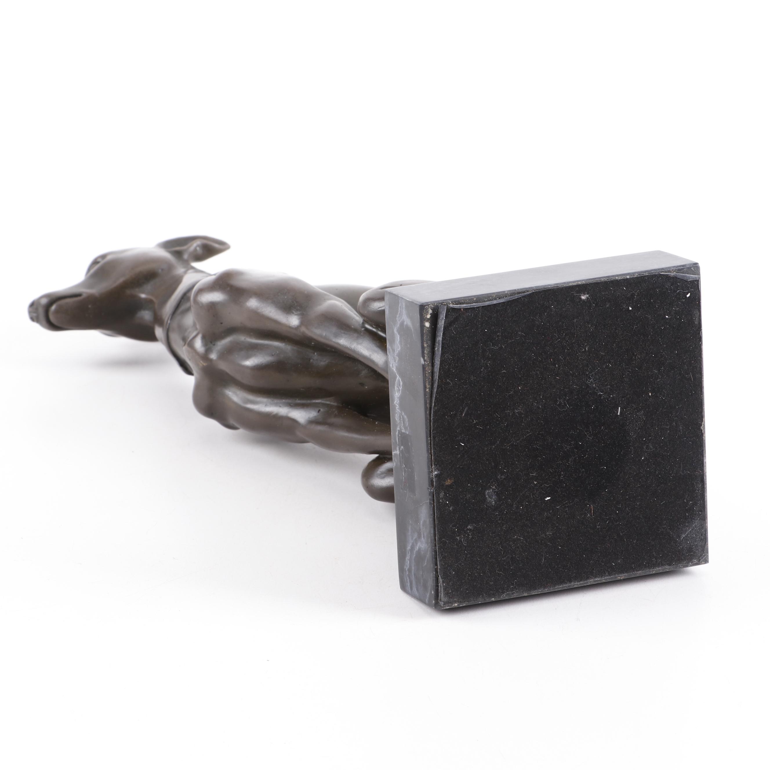 Cold Cast Bronze Dog Sculpture after Antoine-Louis Barye