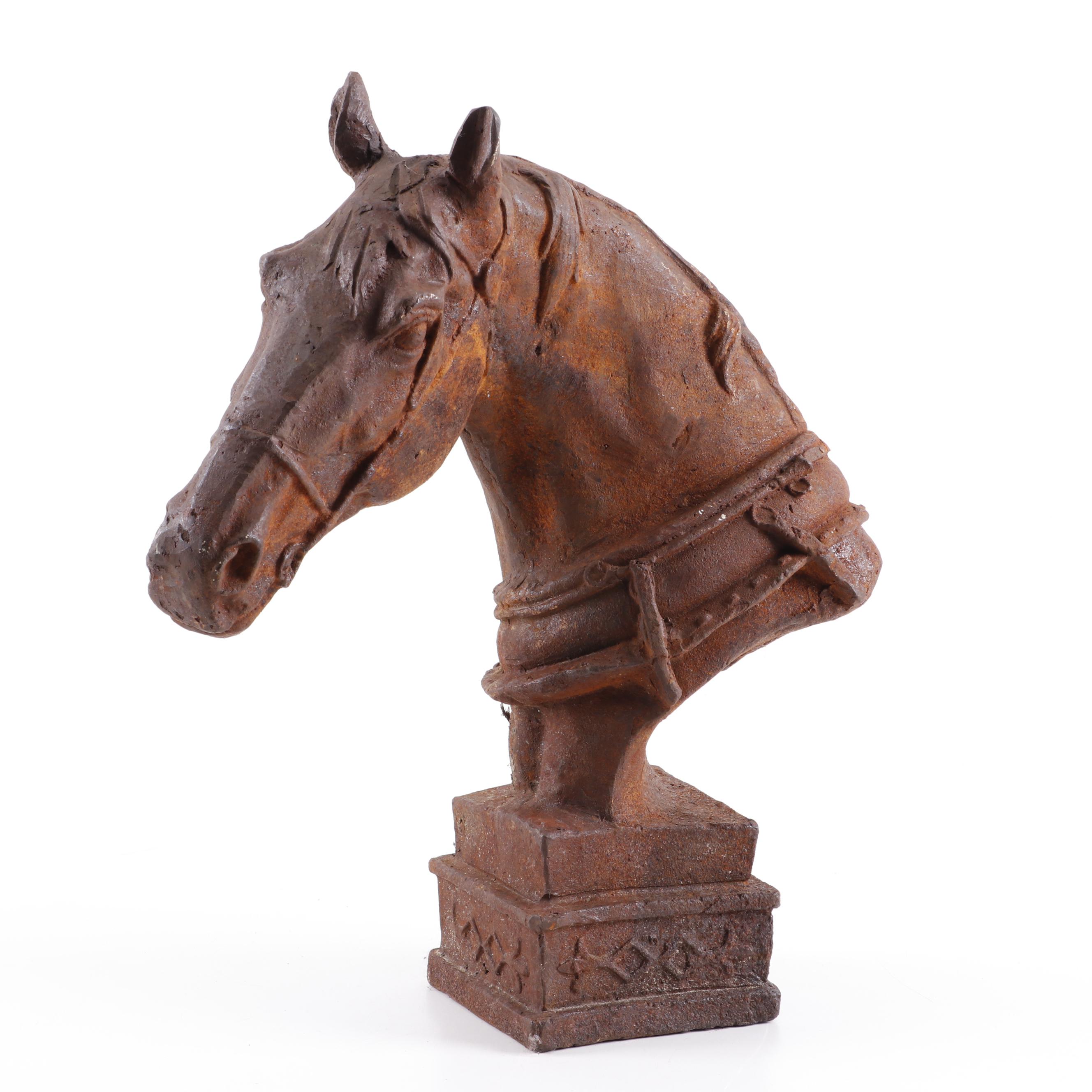 Cast Iron Horse Sculpture