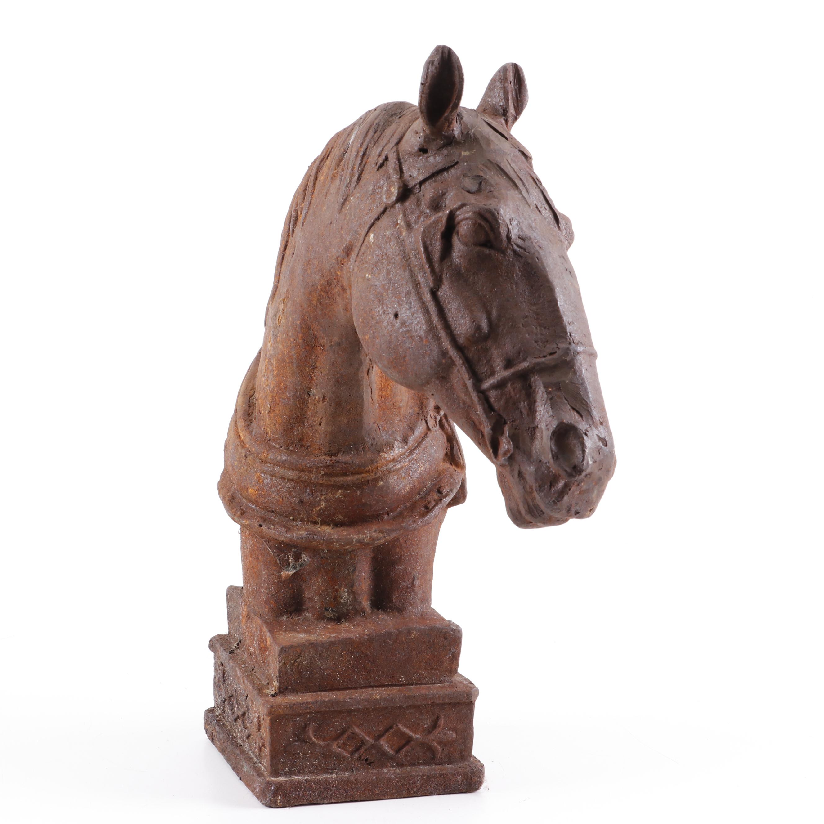 Cast Iron Horse Sculpture