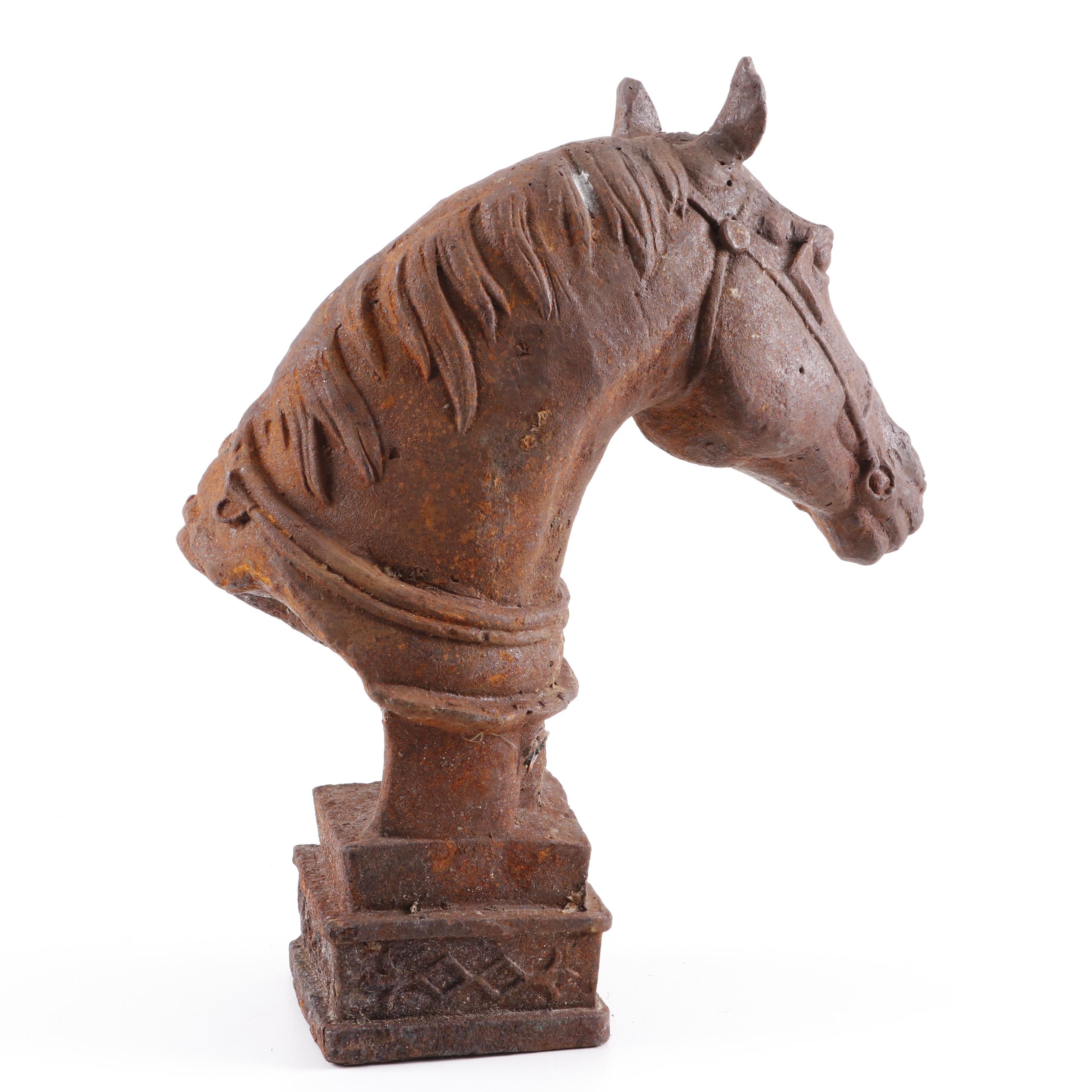 Cast Iron Horse Sculpture