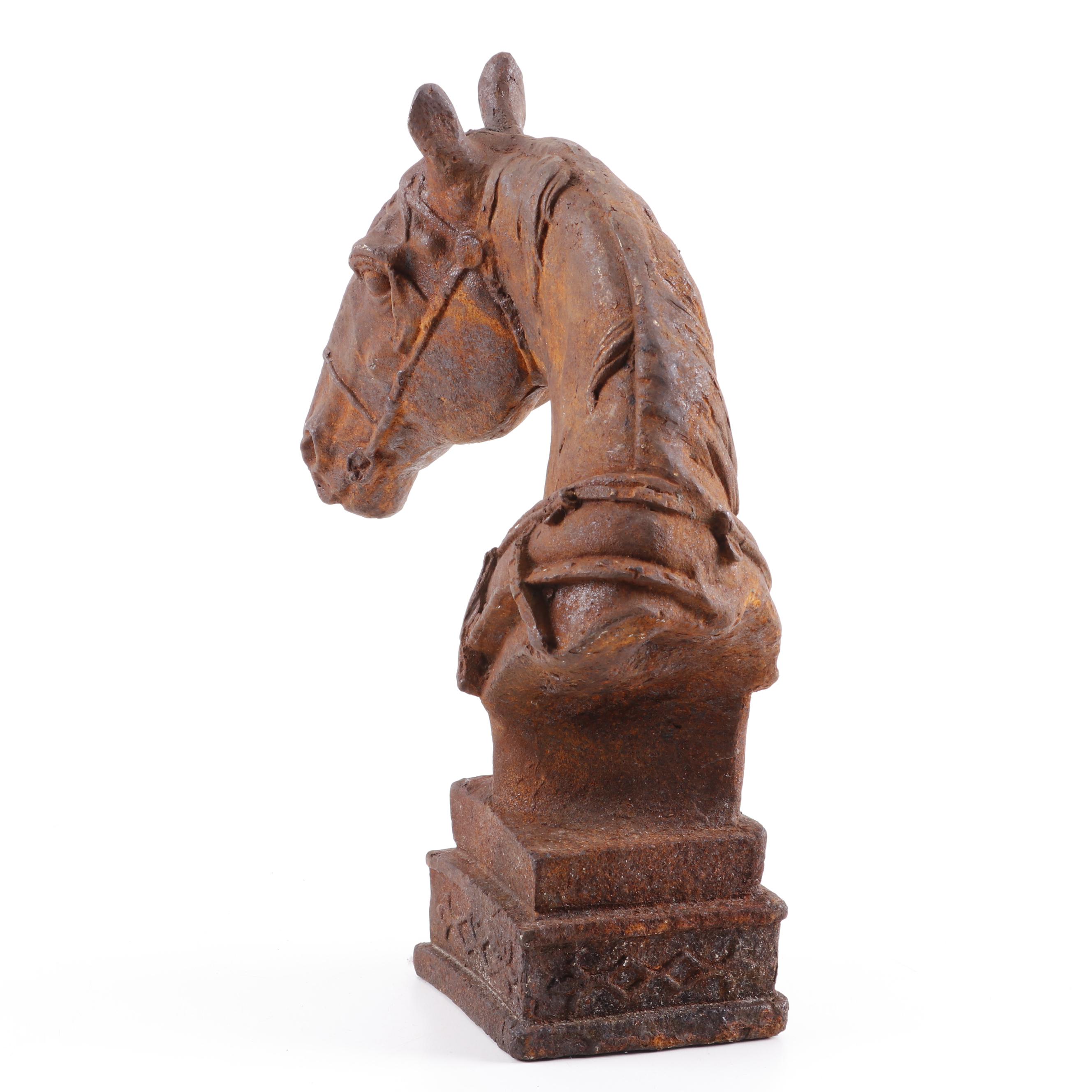Cast Iron Horse Sculpture