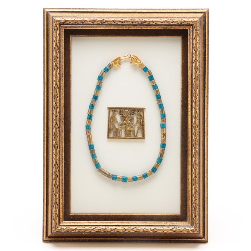 Framed Necklace After Ancient Egyptian Pendant Necklace