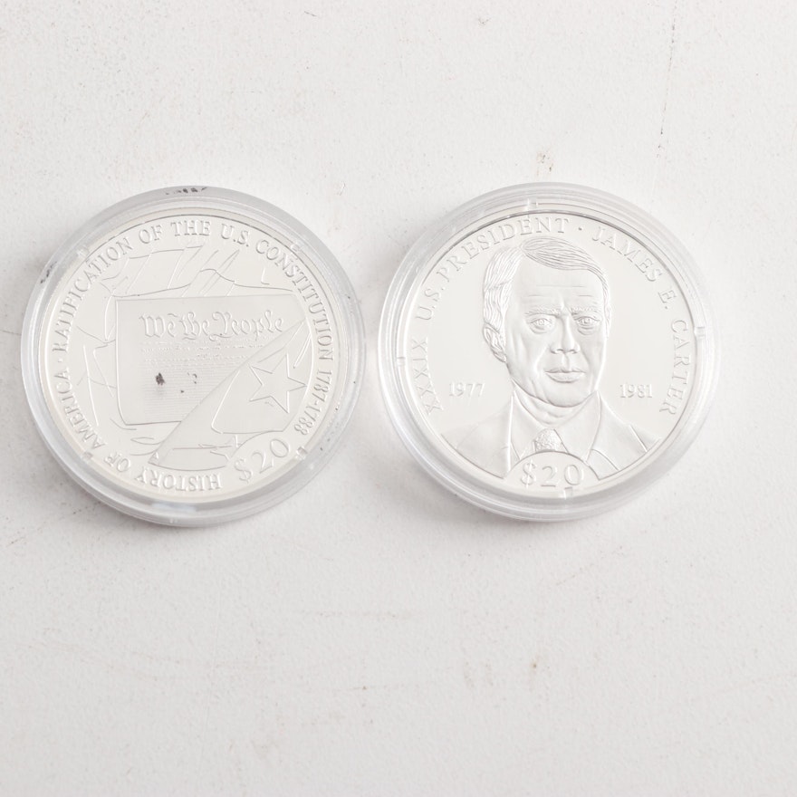 Two Commemorative Silver Proof Medals