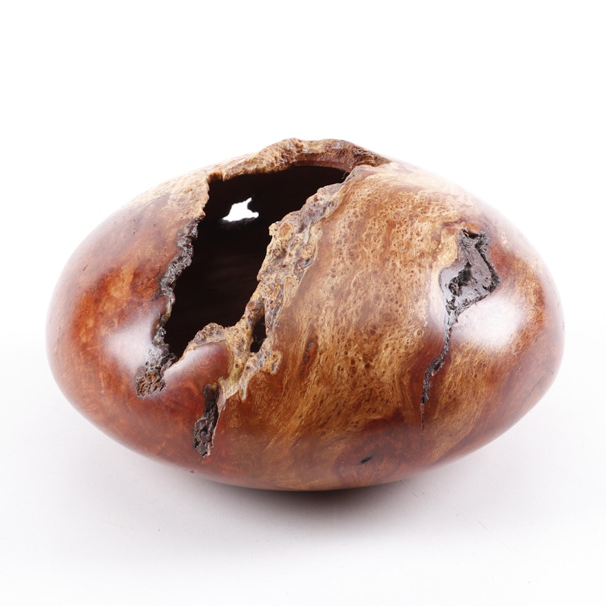 Ron Pessolano Hand Turned Cherry Burl Vase