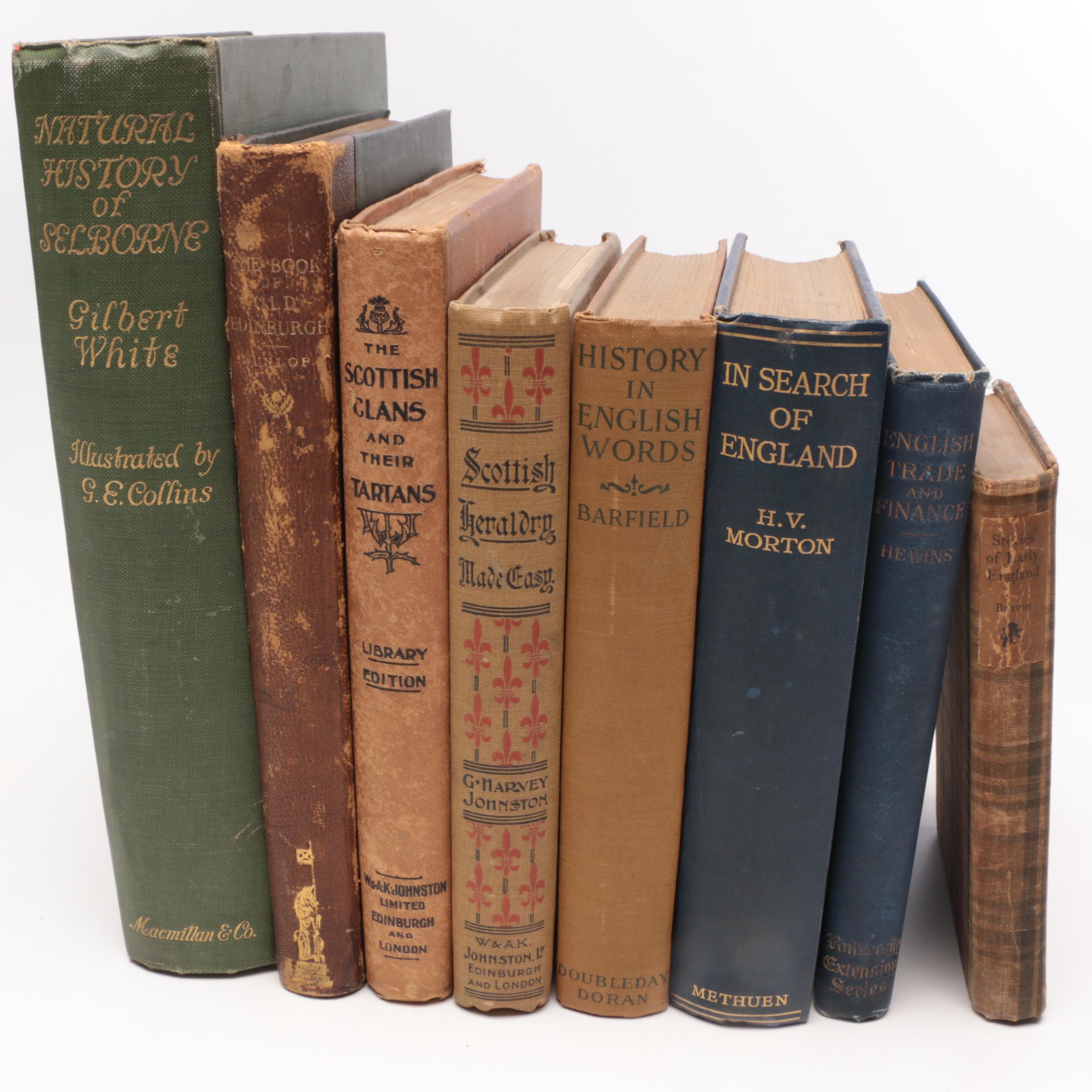 1886 Limited Edition "Book of Old Edinburgh" with More British History Books