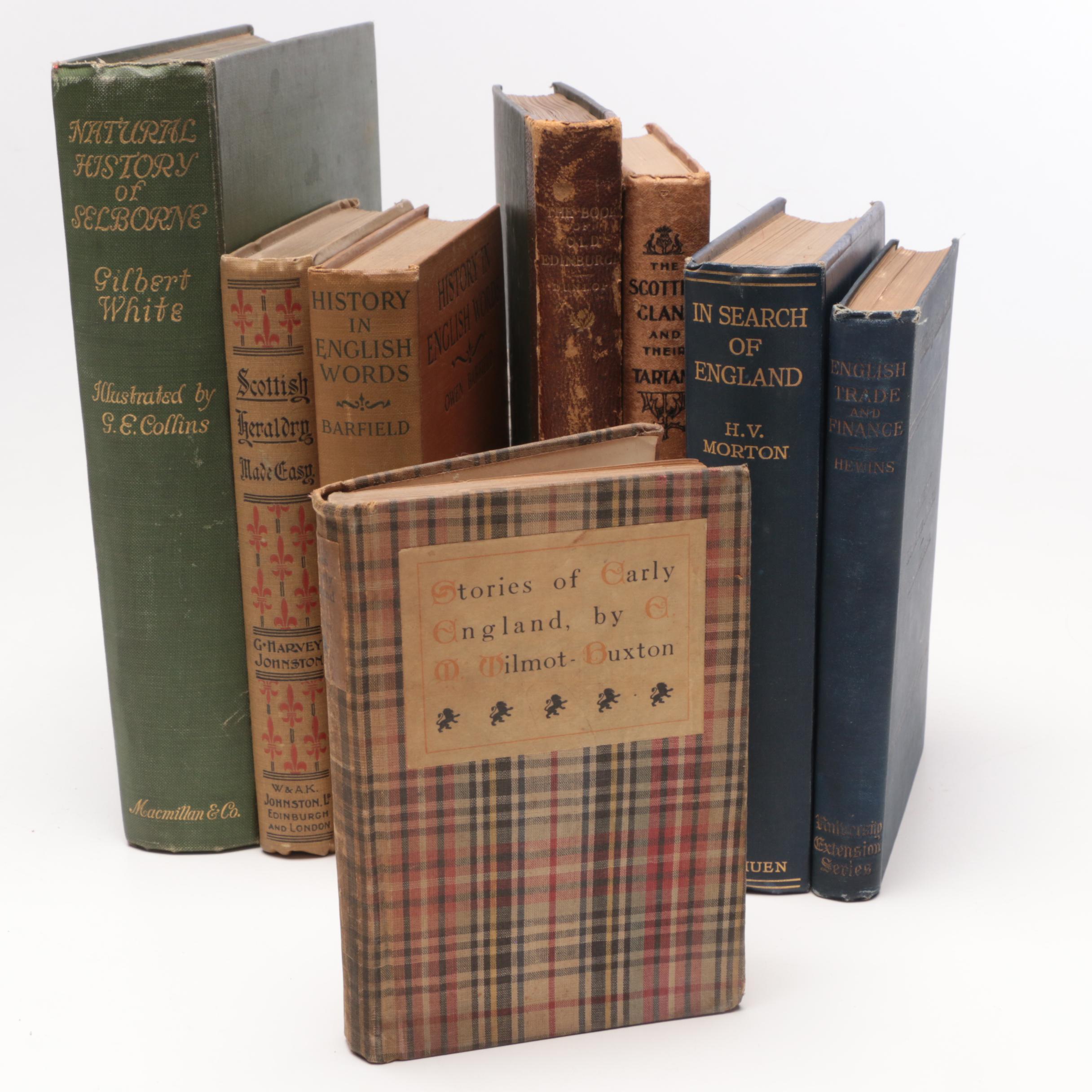 1886 Limited Edition "Book of Old Edinburgh" with More British History Books