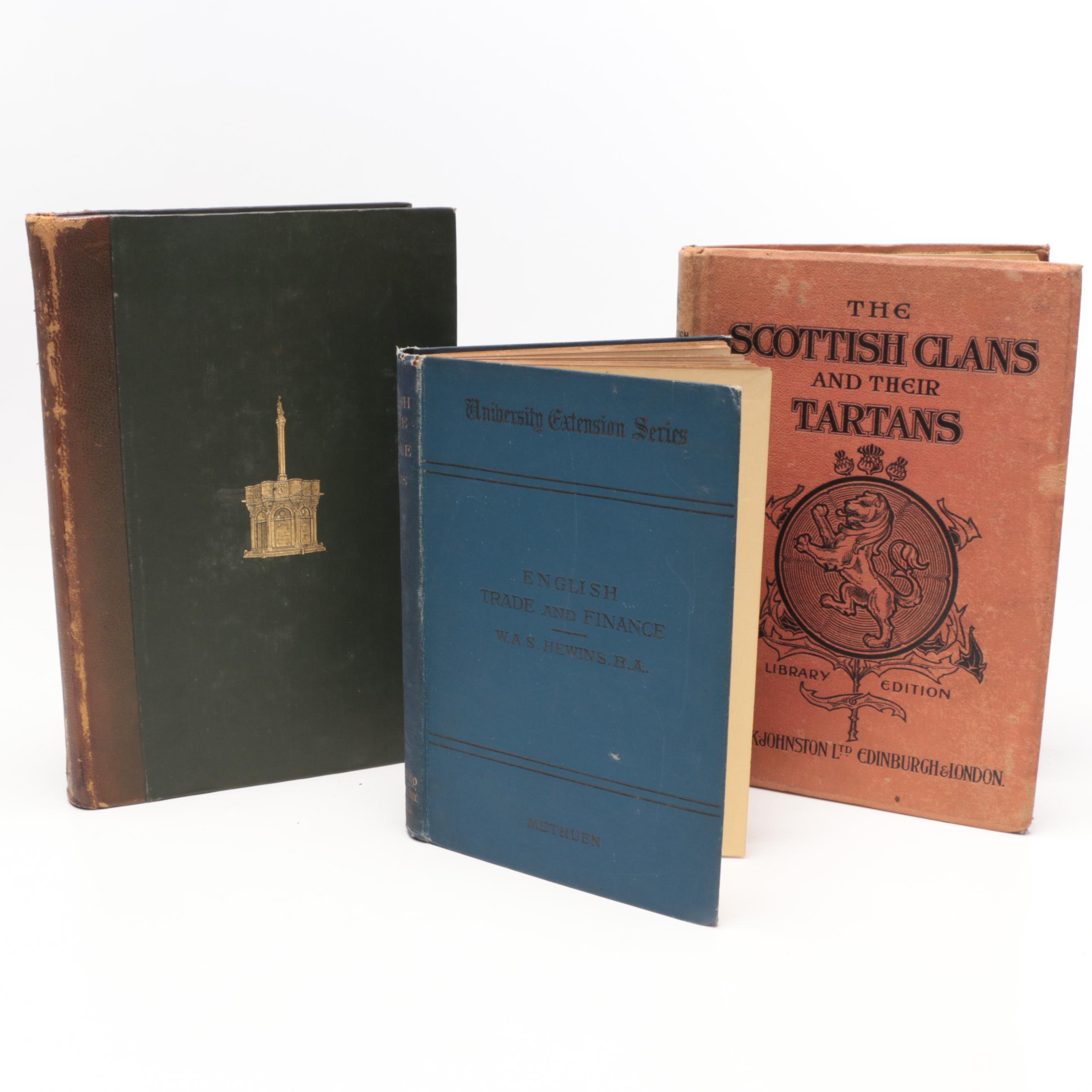 1886 Limited Edition "Book of Old Edinburgh" with More British History Books