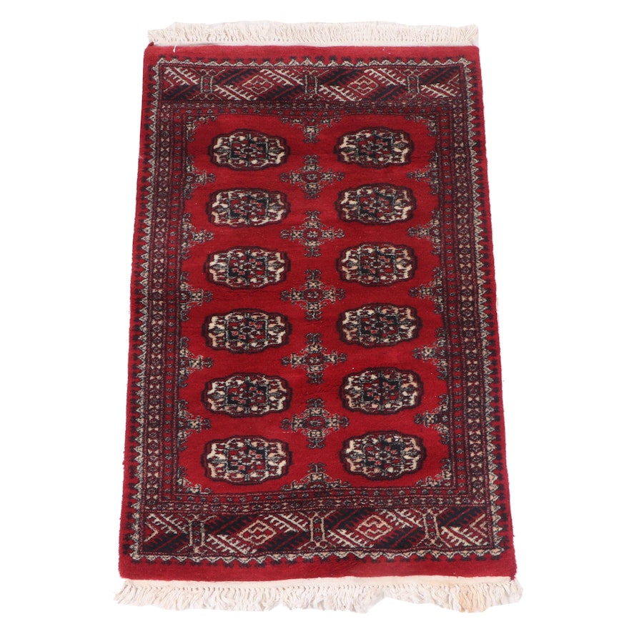 Hand-Knotted Pakistani Bokhara Wool Rug