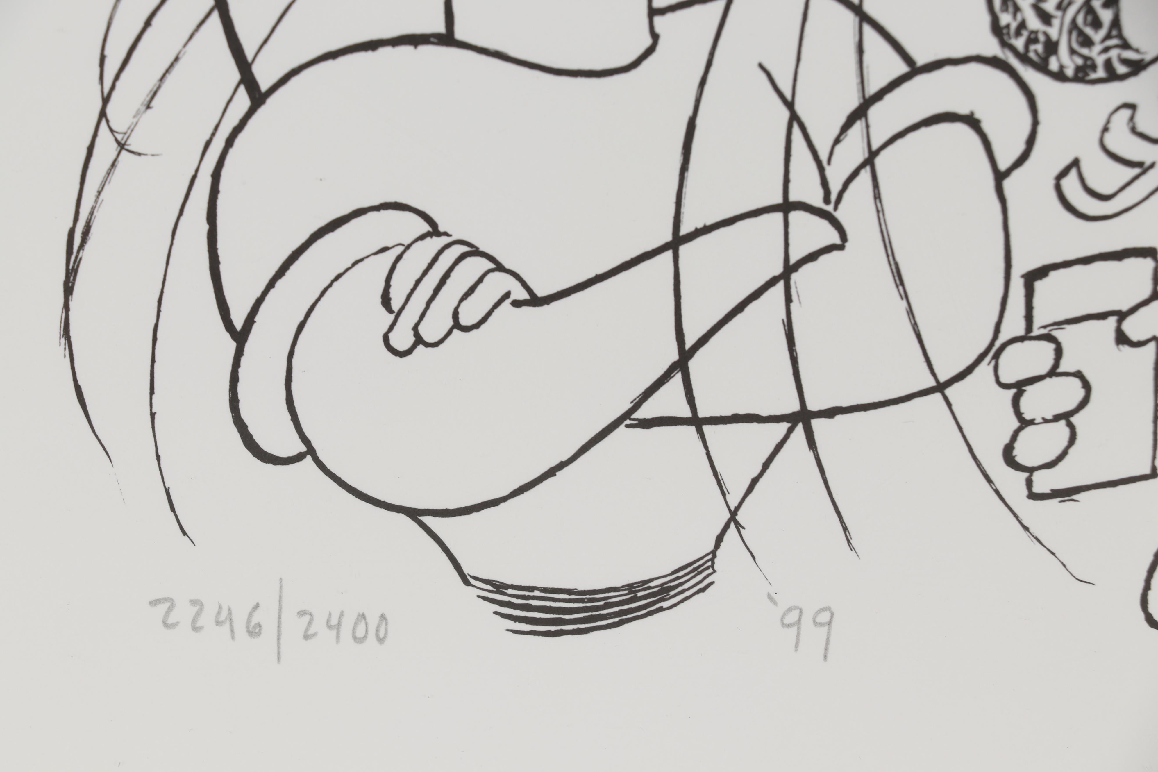 Albert "Al" Hirschfeld Caricature Lithograph "TV Land 5"