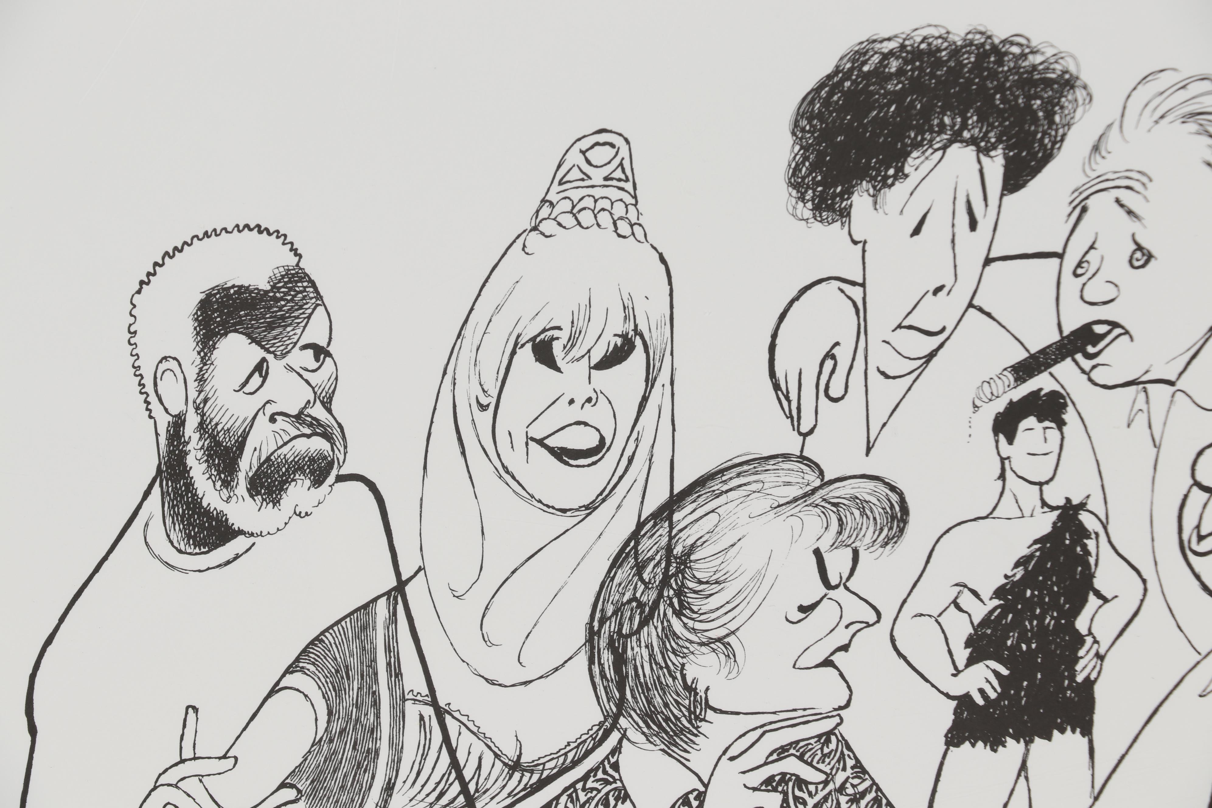 Albert "Al" Hirschfeld Caricature Lithograph "TV Land 5"