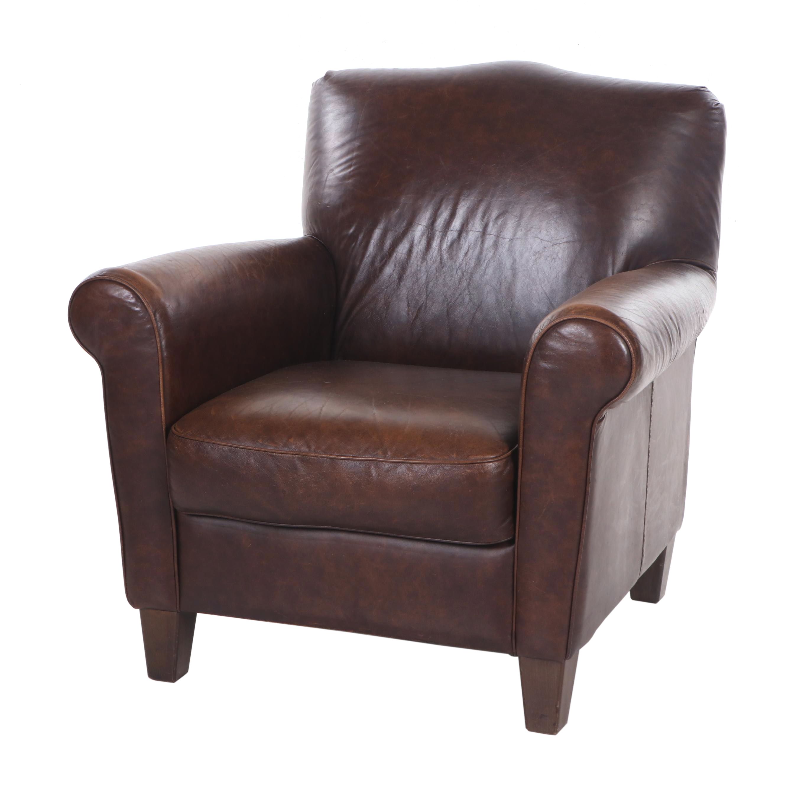 Contemporary Modern Leather Armchair