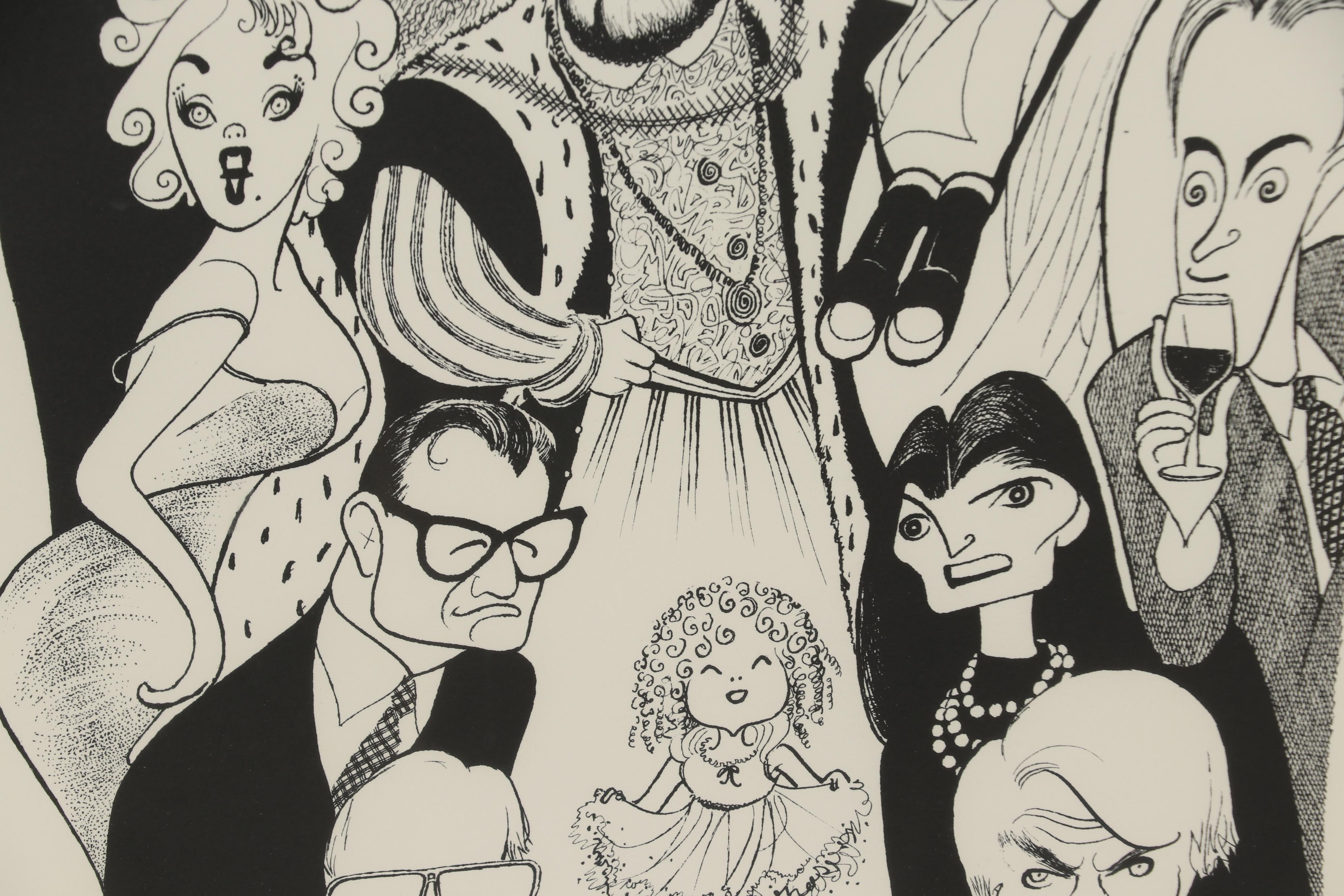 Albert "Al" Hirschfeld Caricature Lithograph "A&E Biography 10th Anniversary"