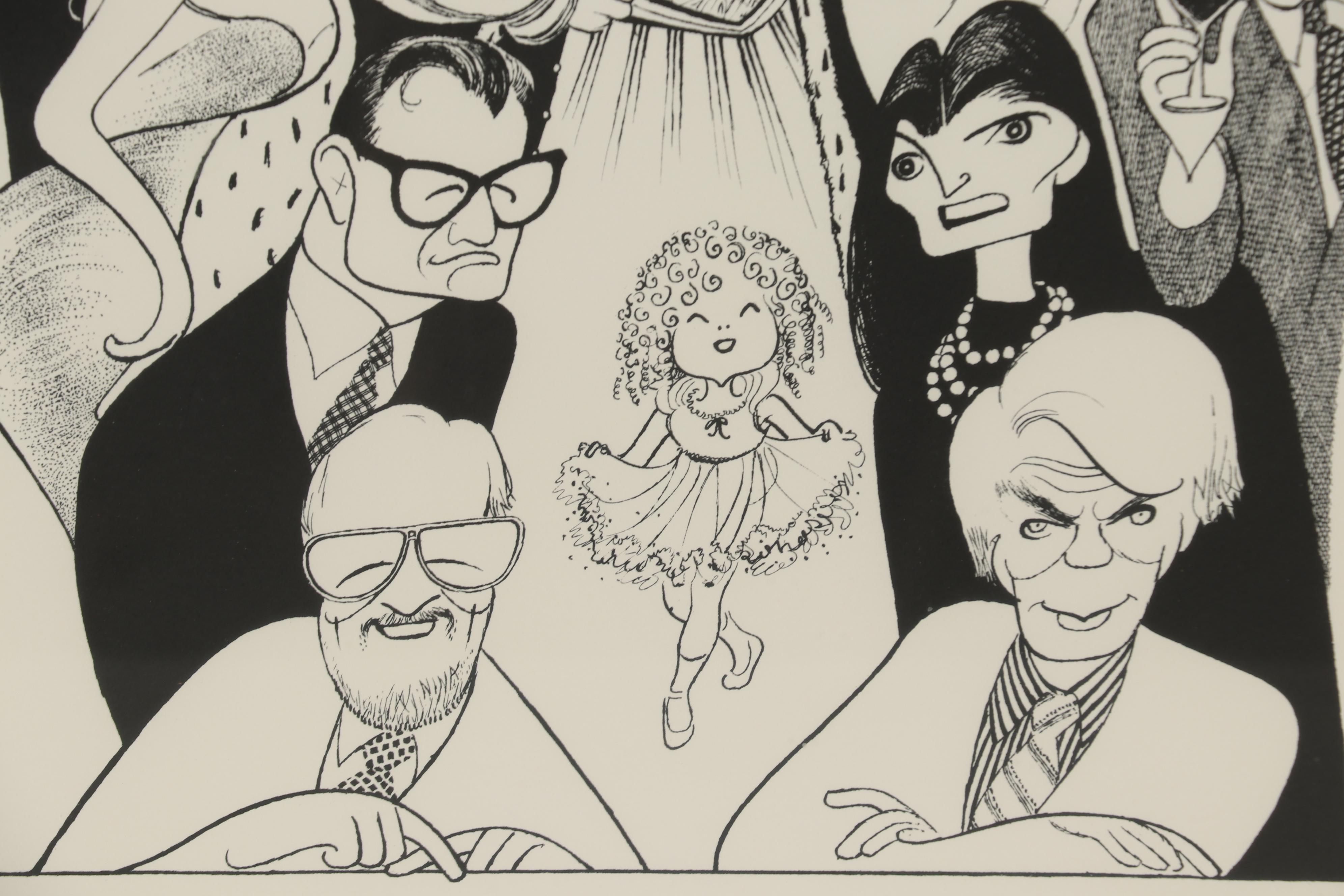 Albert "Al" Hirschfeld Caricature Lithograph "A&E Biography 10th Anniversary"