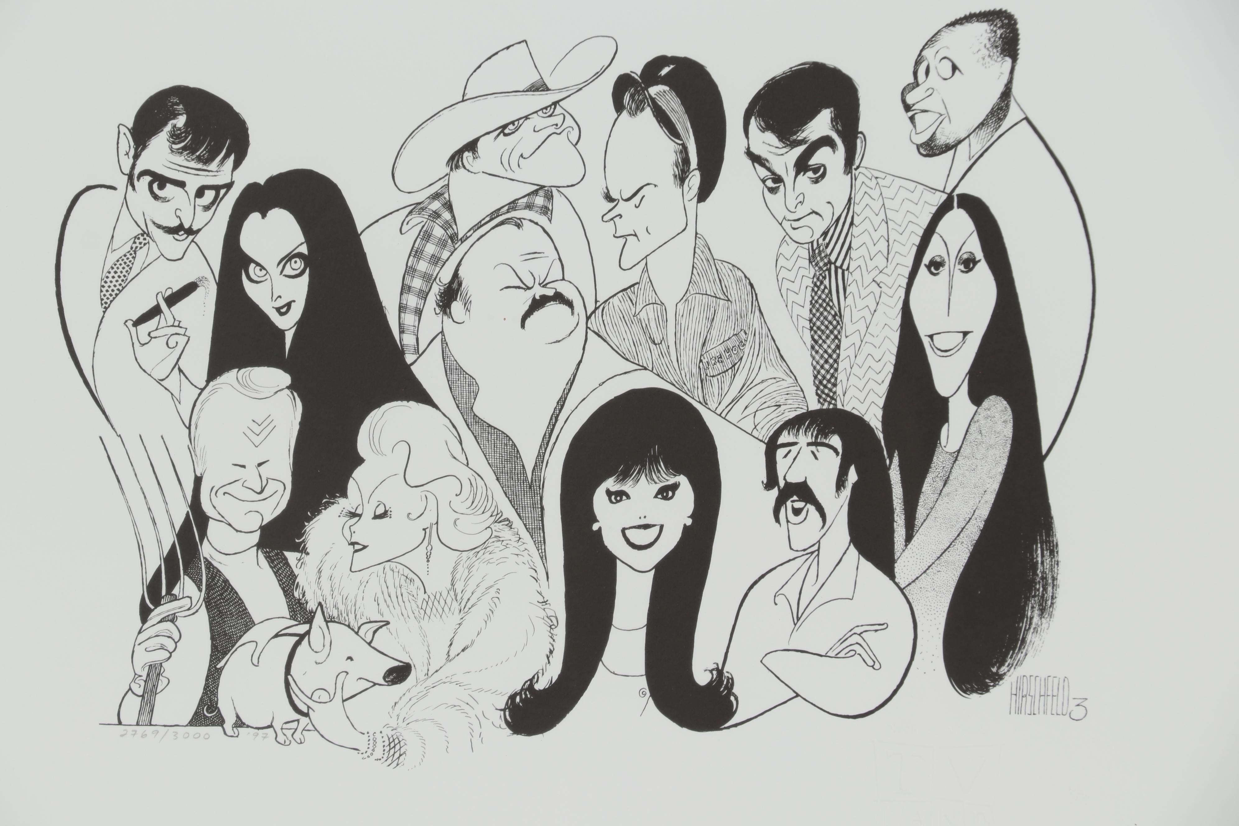Albert "Al" Hirschfeld Caricature Lithograph "TV Land 3"