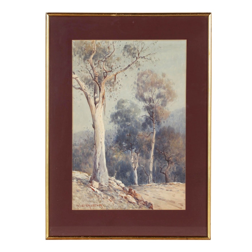 William Lister Lister Landscape Watercolor Painting