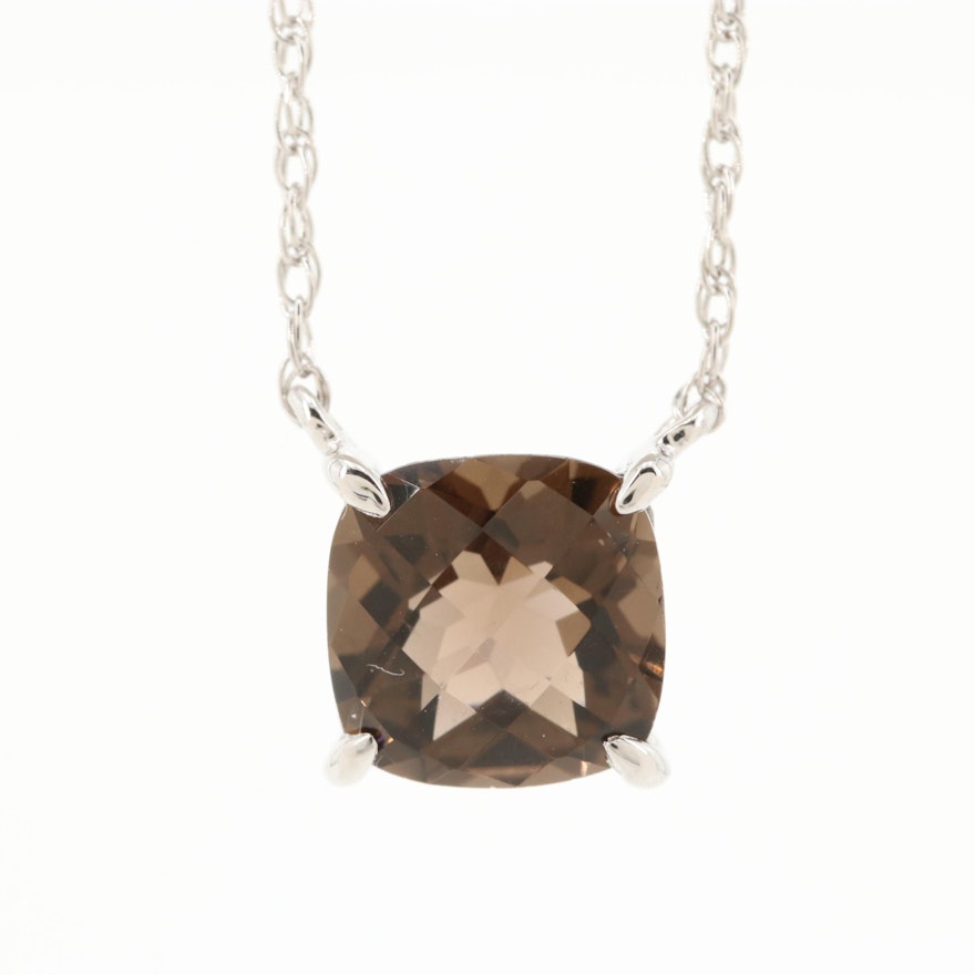 Sterling Silver Smoky Quartz Necklace