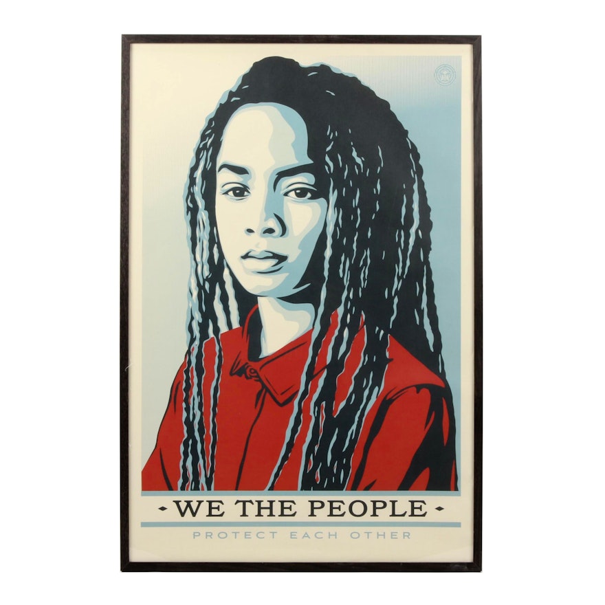 Shepard Fairey Offset Print "We the People Protect Each Other"