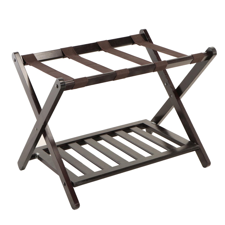 Contemporary Two-Tier Folding Luggage Rack