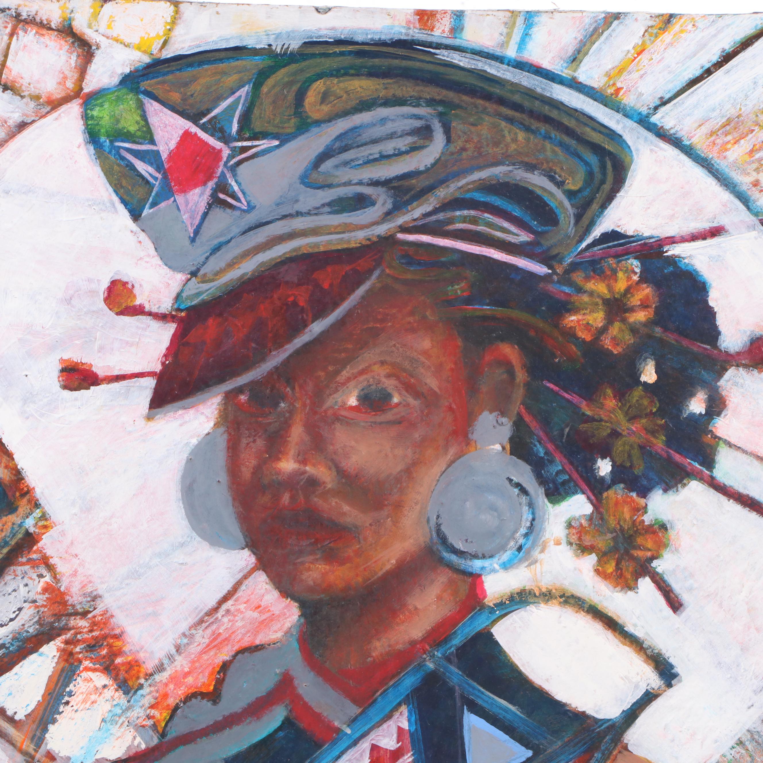 Figural Abstract Oil Painting