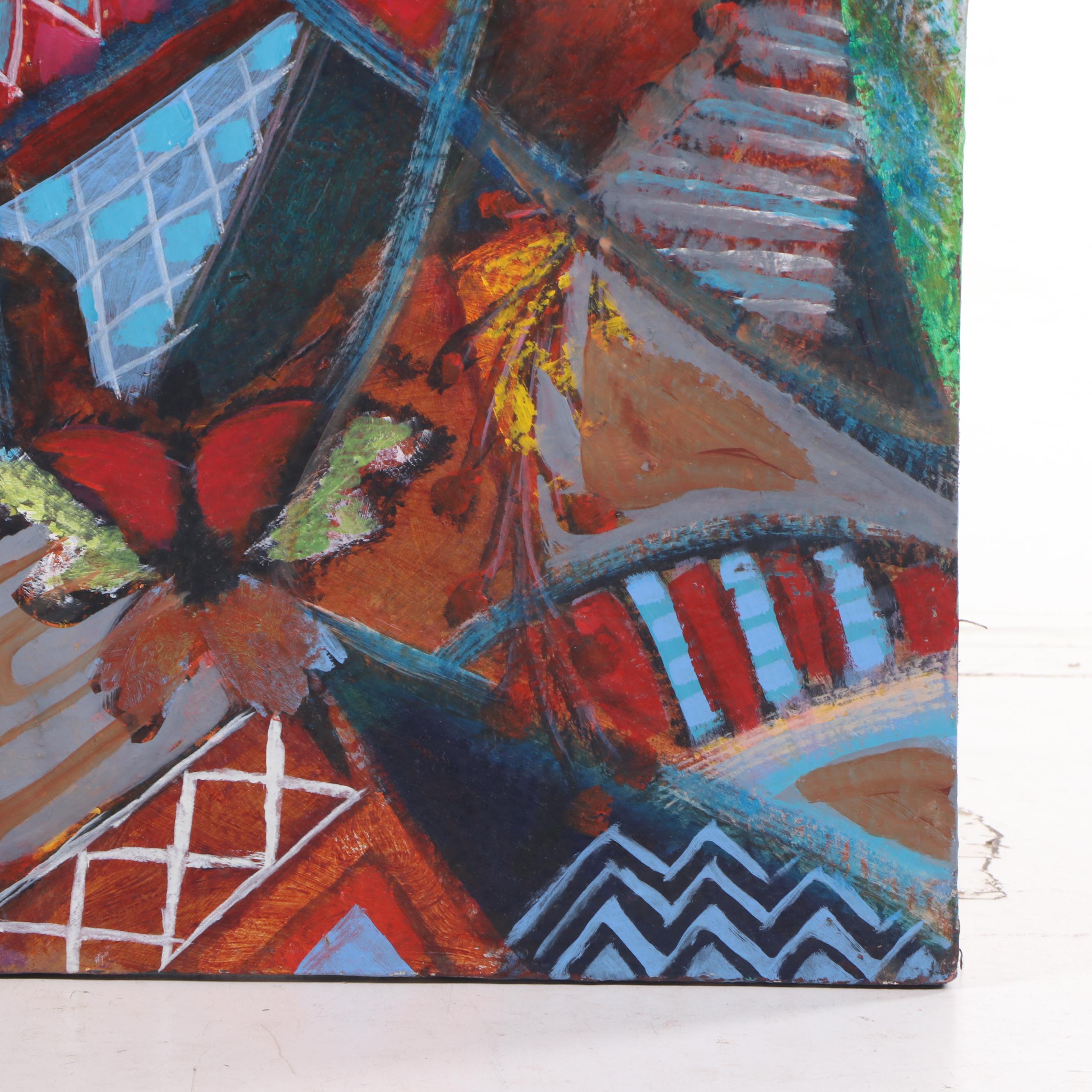 Figural Abstract Oil Painting