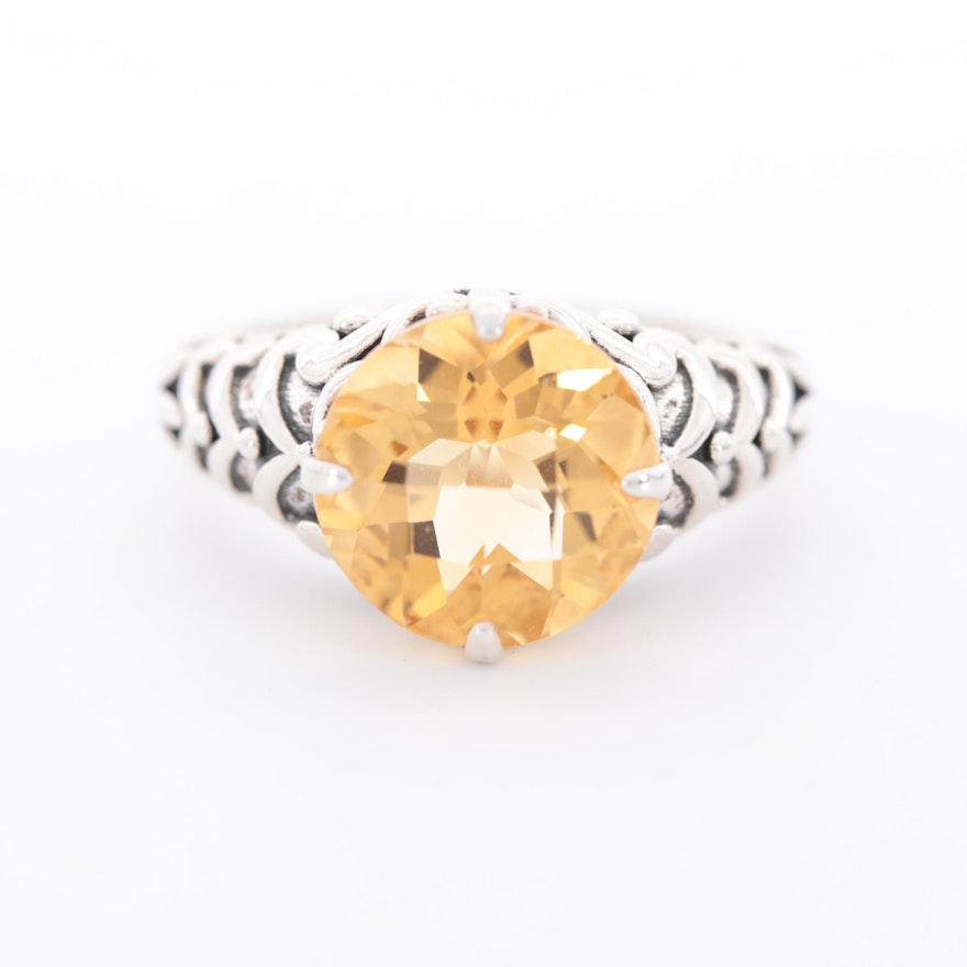 Sterling Silver Citrine Ring